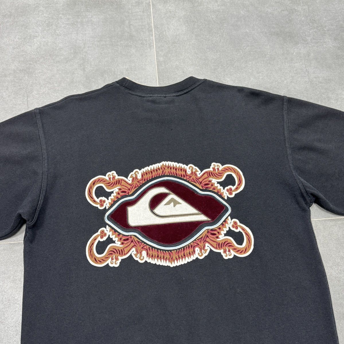 Quiksilver × Vintage Vintage Quiksilver Velour Logo Sweatshirt Size S Size US S / EU 44-46 / 1 - 23 Thumbnail
