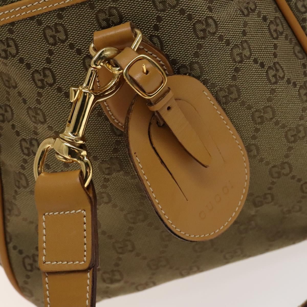 Gucci GUCCI GG Canvas Boston Bag Gold Beige Size ONE SIZE - 6 Thumbnail