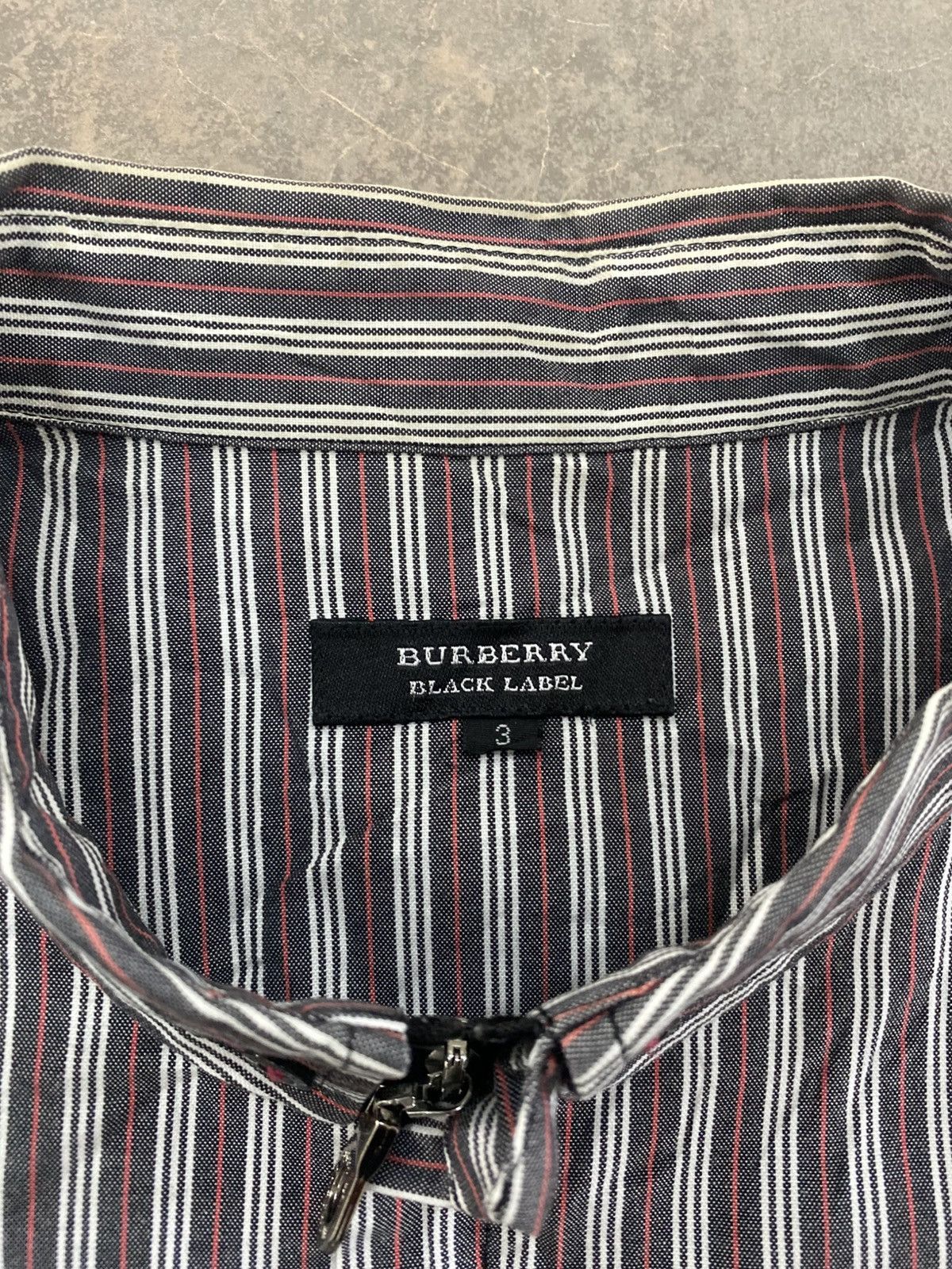 Burberry BURBERRY ZIP UP SS SHIRT DESIGNER JAPAN STRIPE Size US L / EU 52-54 / 3 - 8 Thumbnail