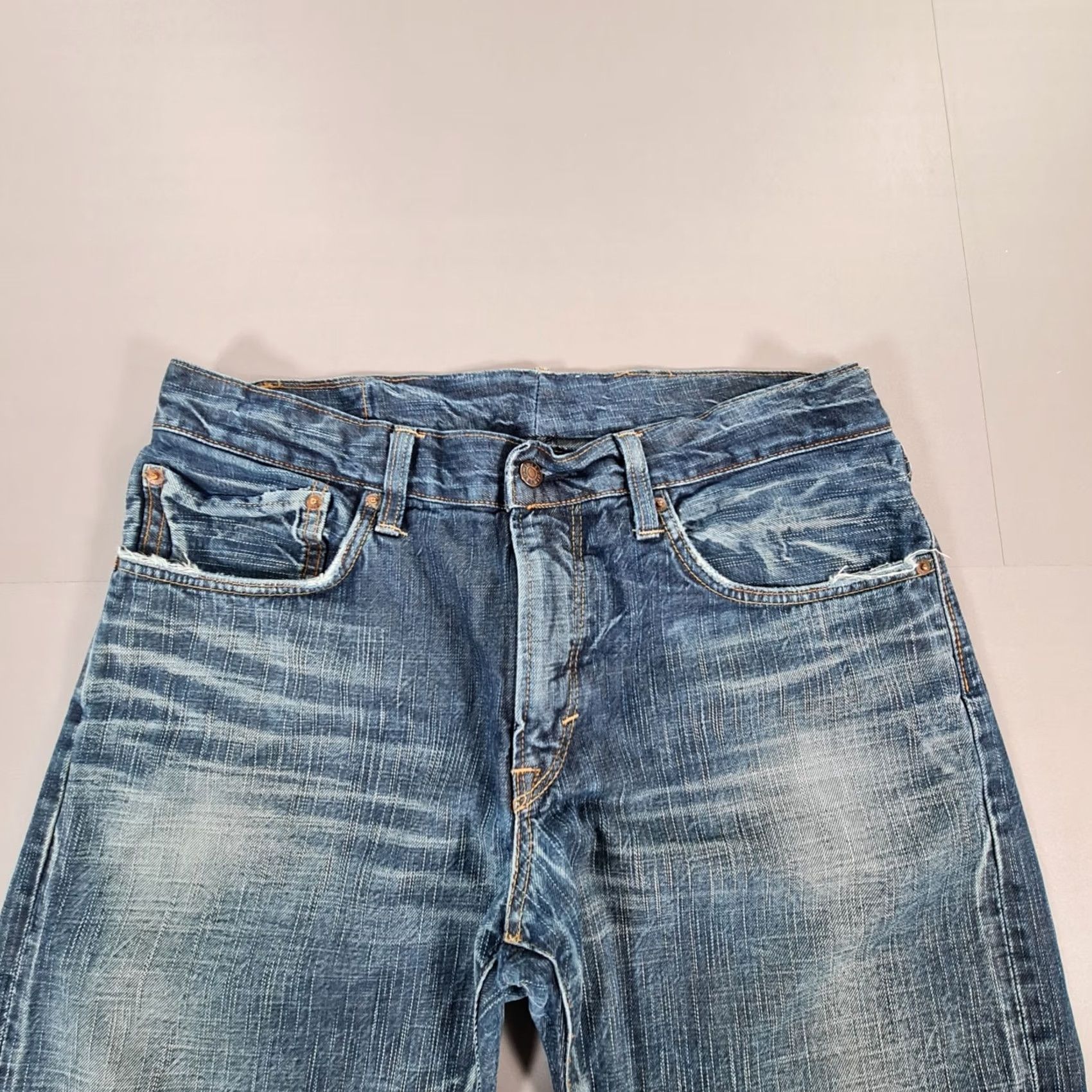 Edwin Edwin Mens Jeans Blue W36 L34 Regular Fit Denim Straight Leg 5-Pocket Zip Fly Button Closure Mens Jeans Regular Blue Size US 36 / EU 52 - 2 Thumbnail