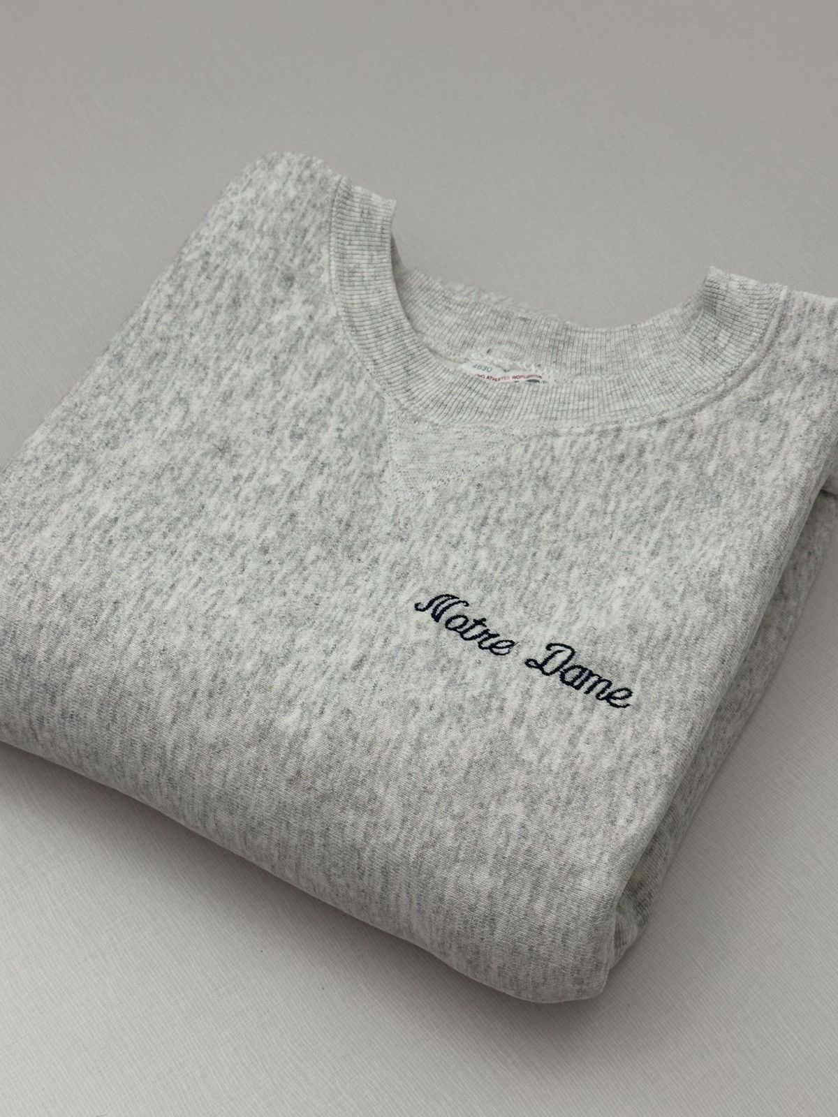 BKE Vintage 80s Notre Dame Cursive Embroidered Heavyweight XL Size US XL / EU 56 / 4 - 1 Thumbnail