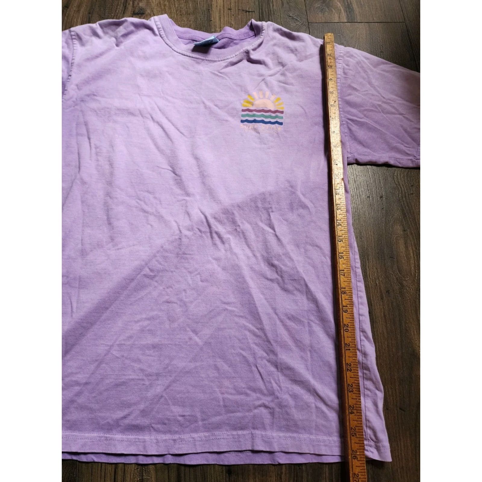 Vintage Surf Style Men's L Purple Graphic Print T-Shirt Short Sleeve Fisherman Outdoor Sports Size US L / EU 52-54 / 3 - 3 Thumbnail