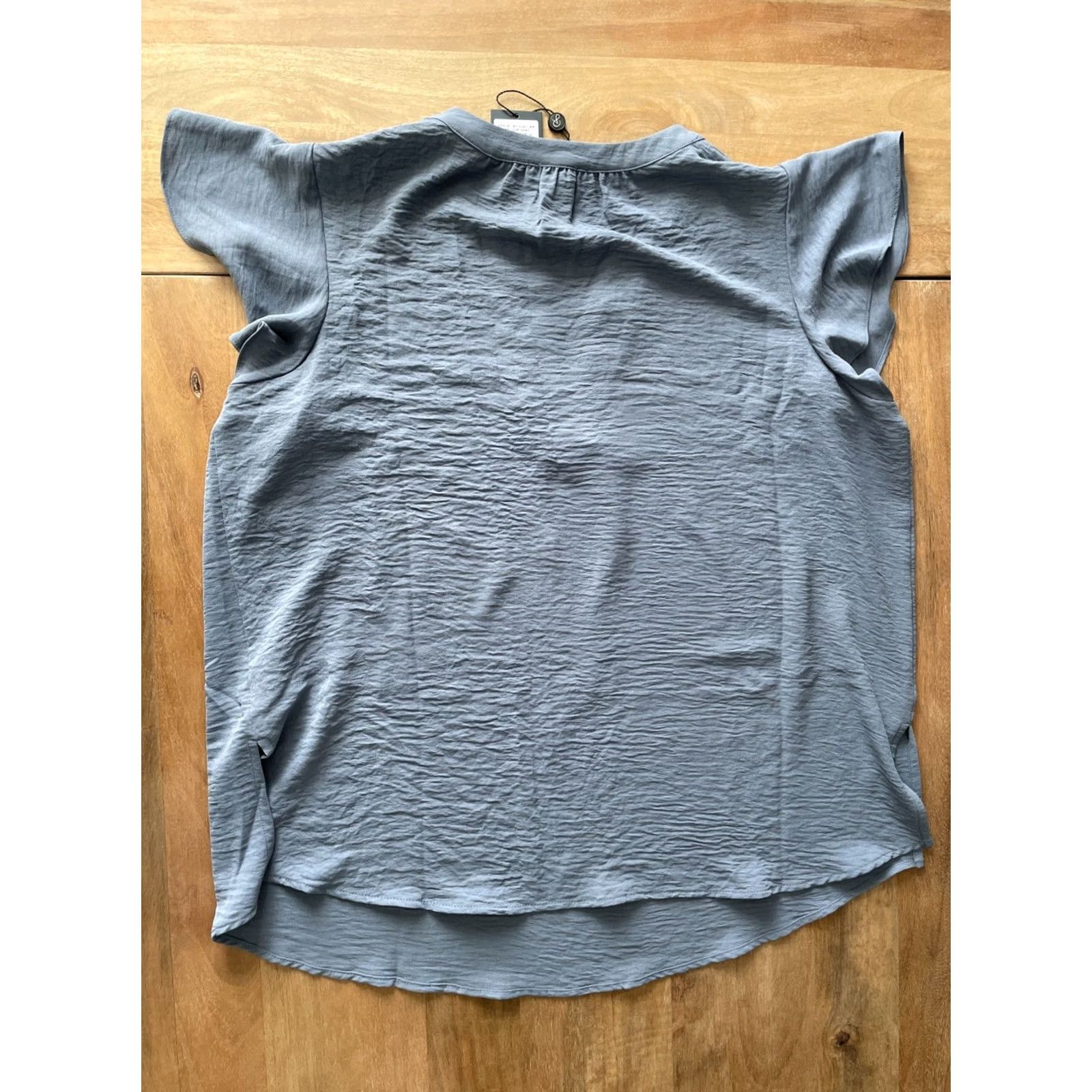 Adrianna Papell NWT Adrianna Papell Top Womens Size 1X Dusty Blue Ruffled Sleeveless Blouse Shirt Blouse Size XL / US 12-14 / IT 48-50 - 2 Thumbnail