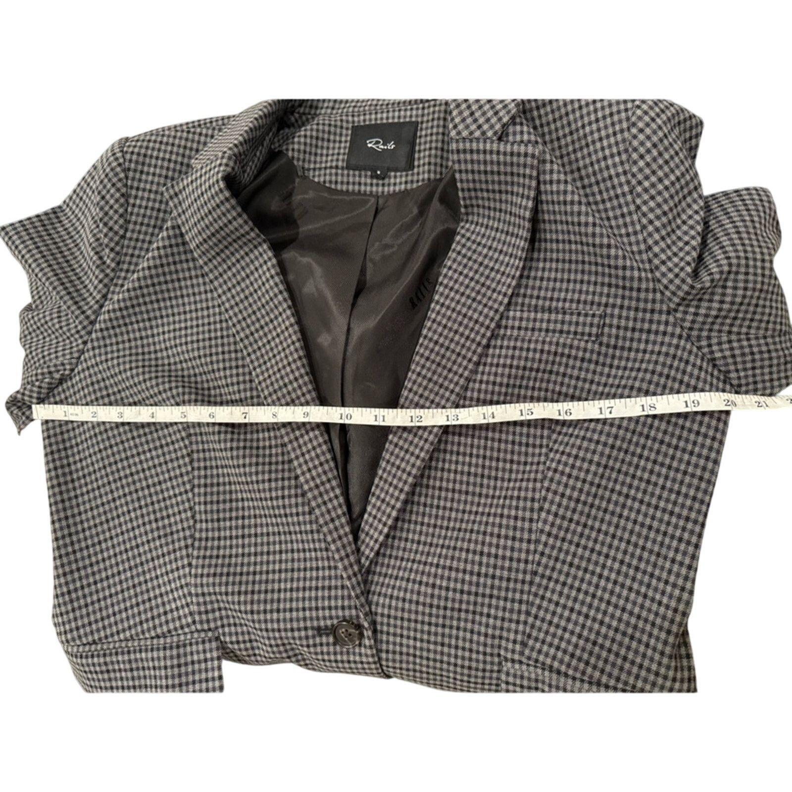 Rails STATON SINGLE BREASTED PLAID BLAZER IN ASH MINI PLAID S Size S / US 4 / IT 40 - 10 Thumbnail