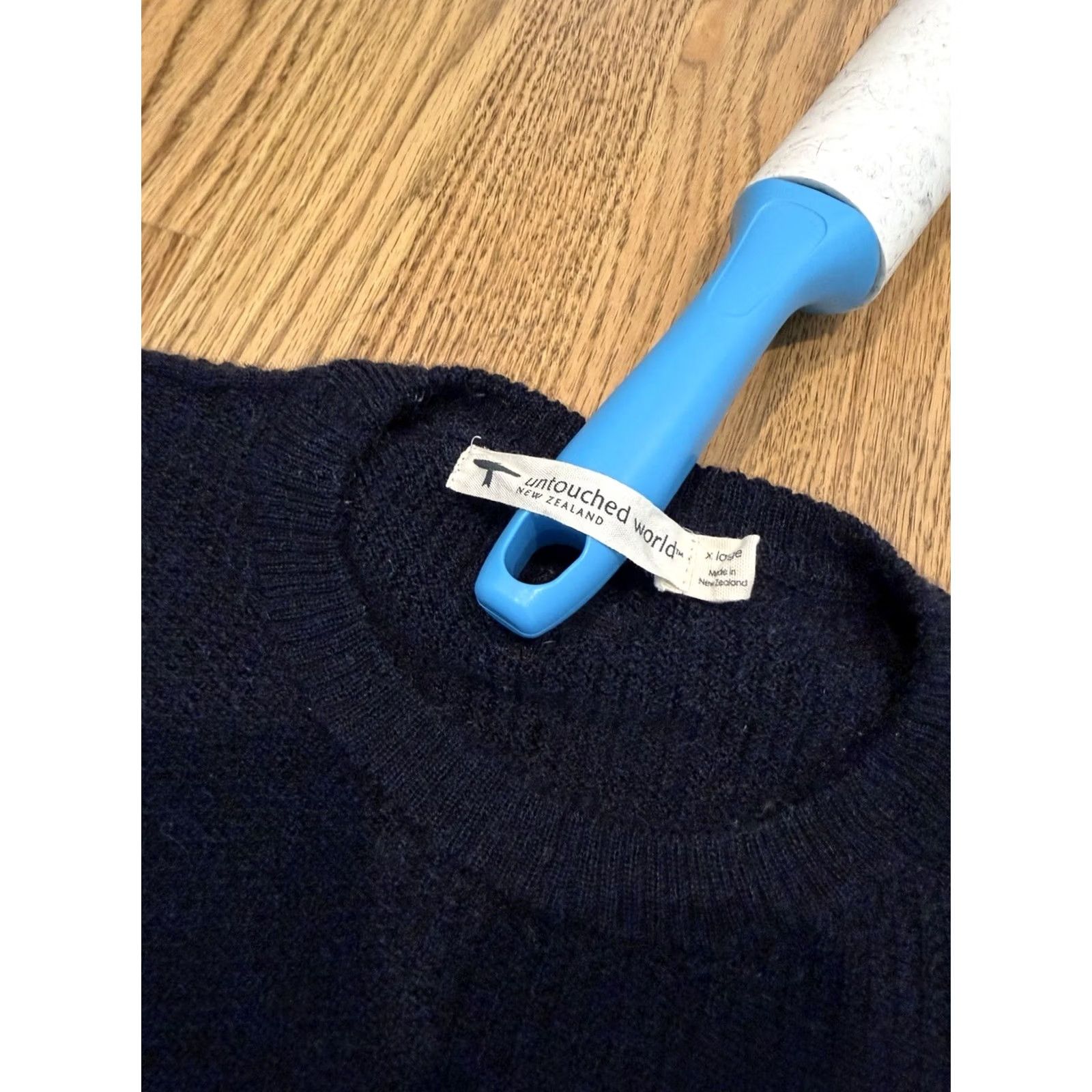 Vintage Untouched World Merino Wool Knit Crewneck Sweater Mens XL - Blue, Cotton Blend Size US XL / EU 56 / 4 - 4 Thumbnail