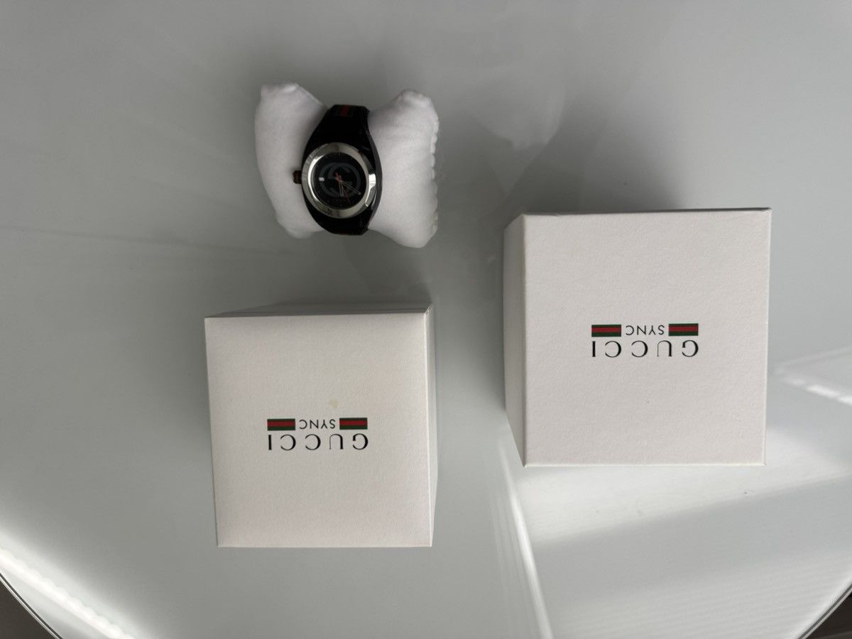 Gucci Gucci Watch - Black - Sterling Silver Tone - Red - Green Size ONE SIZE - 1 Thumbnail