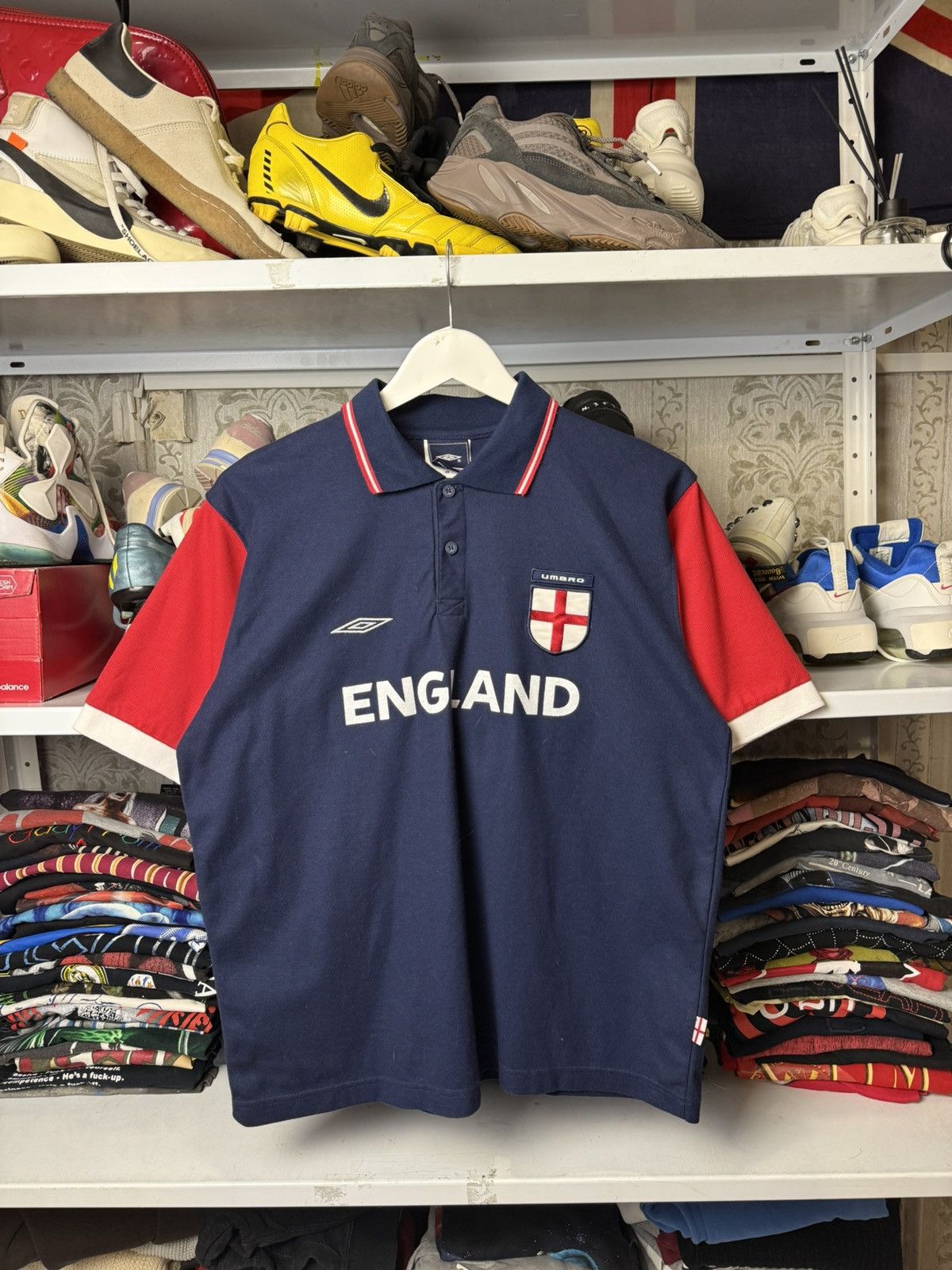 Umbro Vintage Umbro England soccer jersey polo size M Size US M / EU 48-50 / 2 - 1 Thumbnail