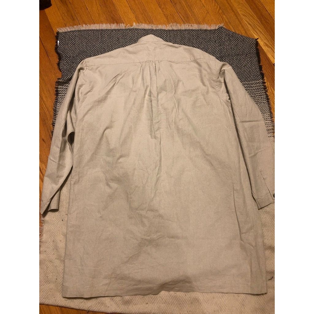 Fujito Shirt Coat Natural Linen Cotton Canvas Japan Size 4 L/XL NWT Size US L / EU 52-54 / 3 - 11 Thumbnail