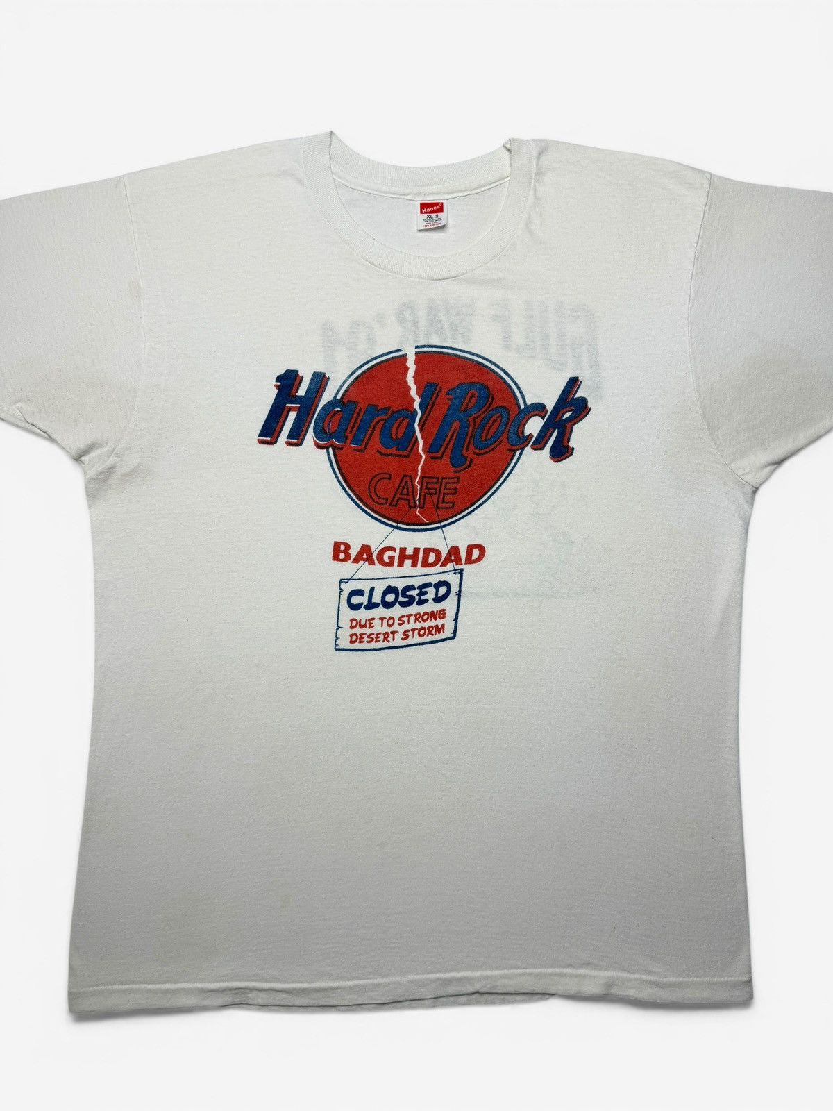 Vintage Vintage 1991 Gulf War Political Hard Rock Tee Shirt Size US XL / EU 56 / 4 - 7 Thumbnail