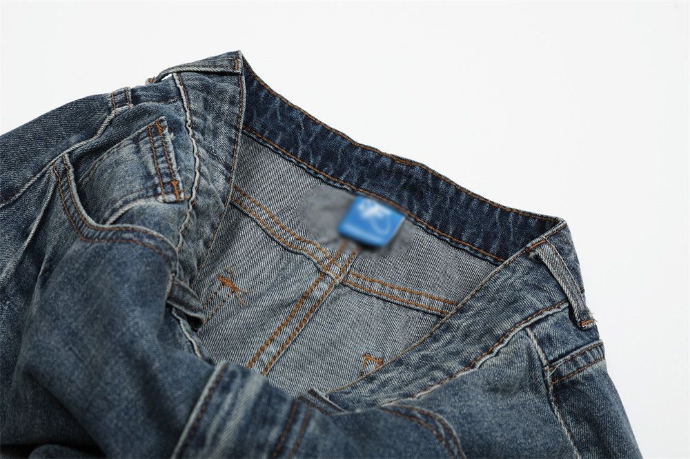 Japanese Brand × Jean Men's punk street distressed washed cracked denim shorts Size US 32 / EU 48 - 4 Thumbnail