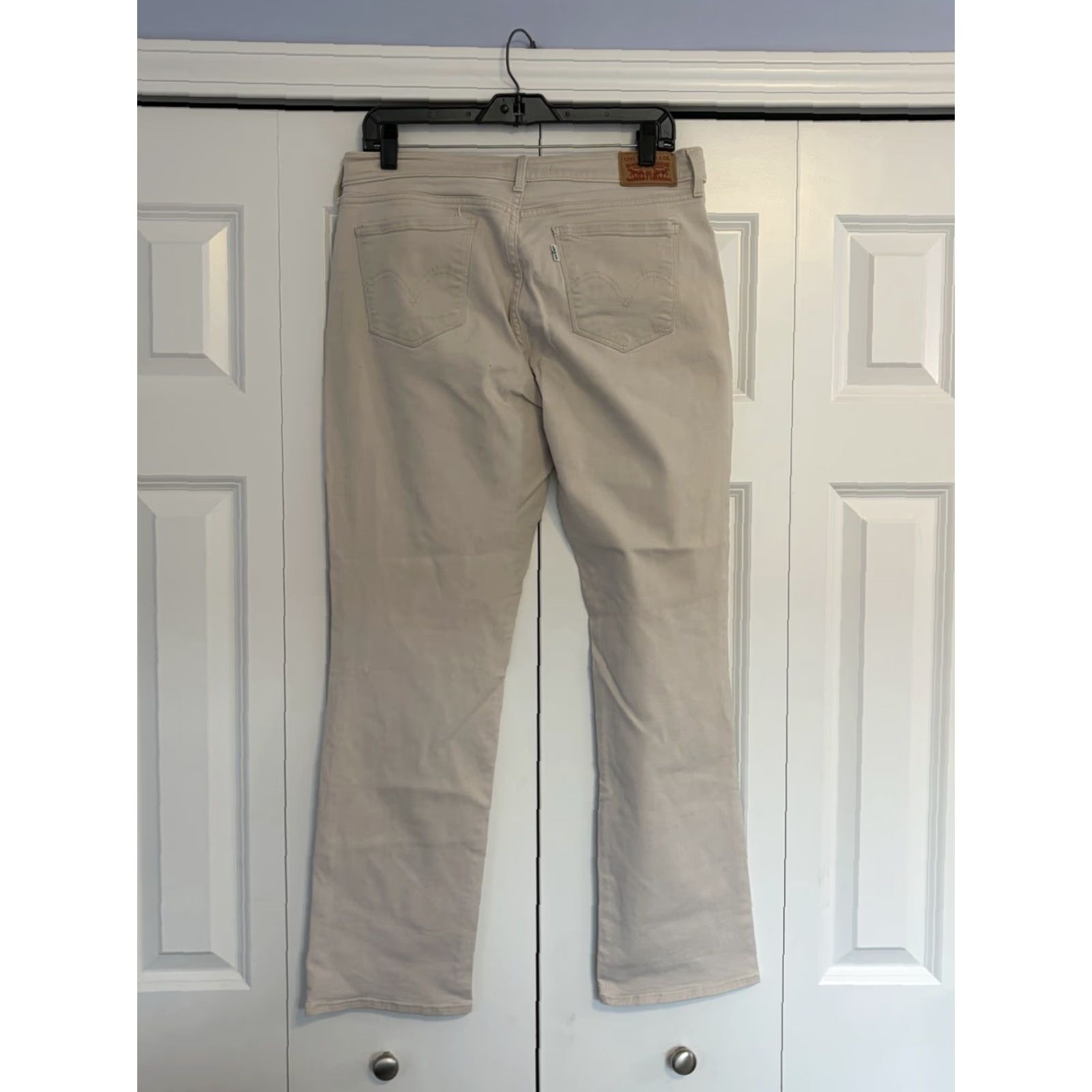 Levi's Levi's 505 Straight Leg Jeans Pants Denim Regular 29 Womens Beige Tan Cotton Blend 5-Pocket Zipper Button Logo Mid Rise Size 29" - 2 Thumbnail