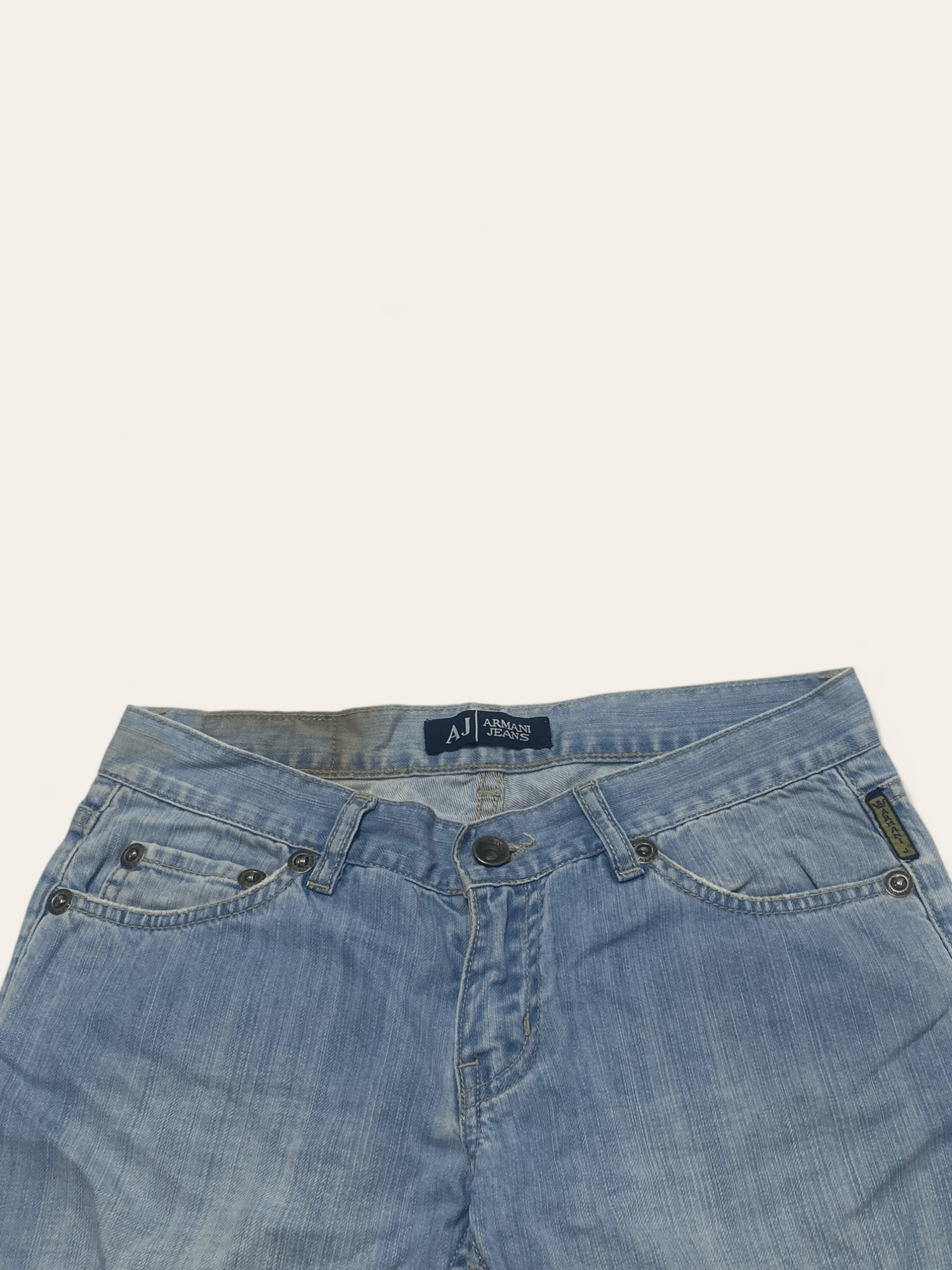 Armani Vintage ARMANI Ripped Pants Light Blue Sky Beautiful Y2k Size 29" - 5 Thumbnail