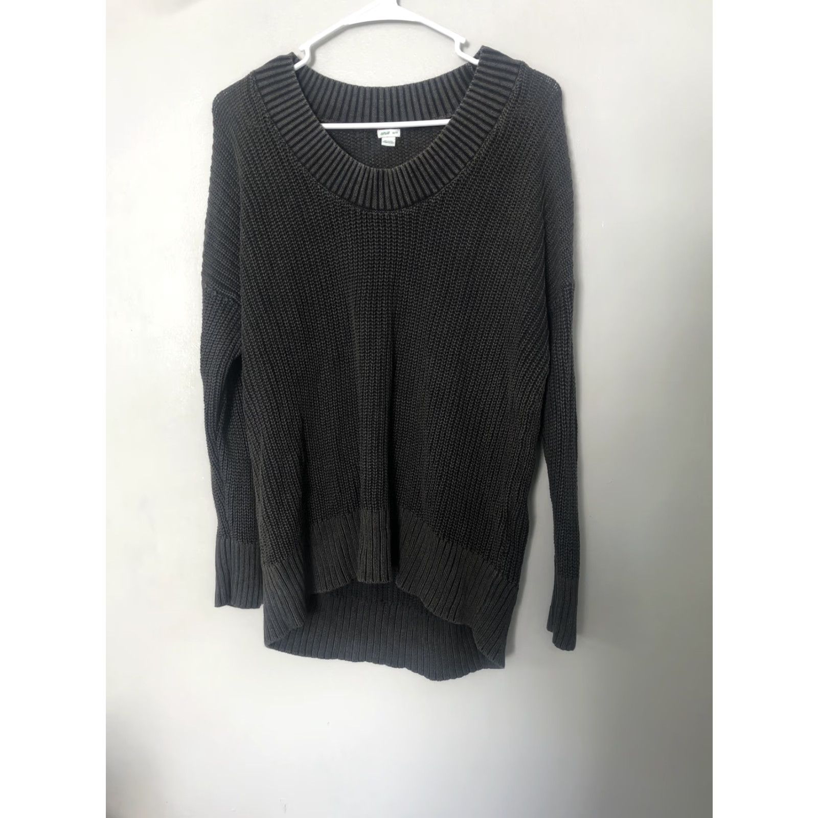Vintage Aerie Sweater Womens XS Oversized Long Sleeve Pullover Knit Gray Size XS / US 0-2 / IT 36-38 - 2 Thumbnail