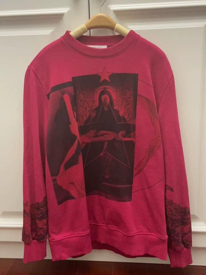 Givenchy Givenchy Limited Edition Rose Red Hoodie, Lined with Fleec Size US XS / EU 42 / 0 - 2 Thumbnail