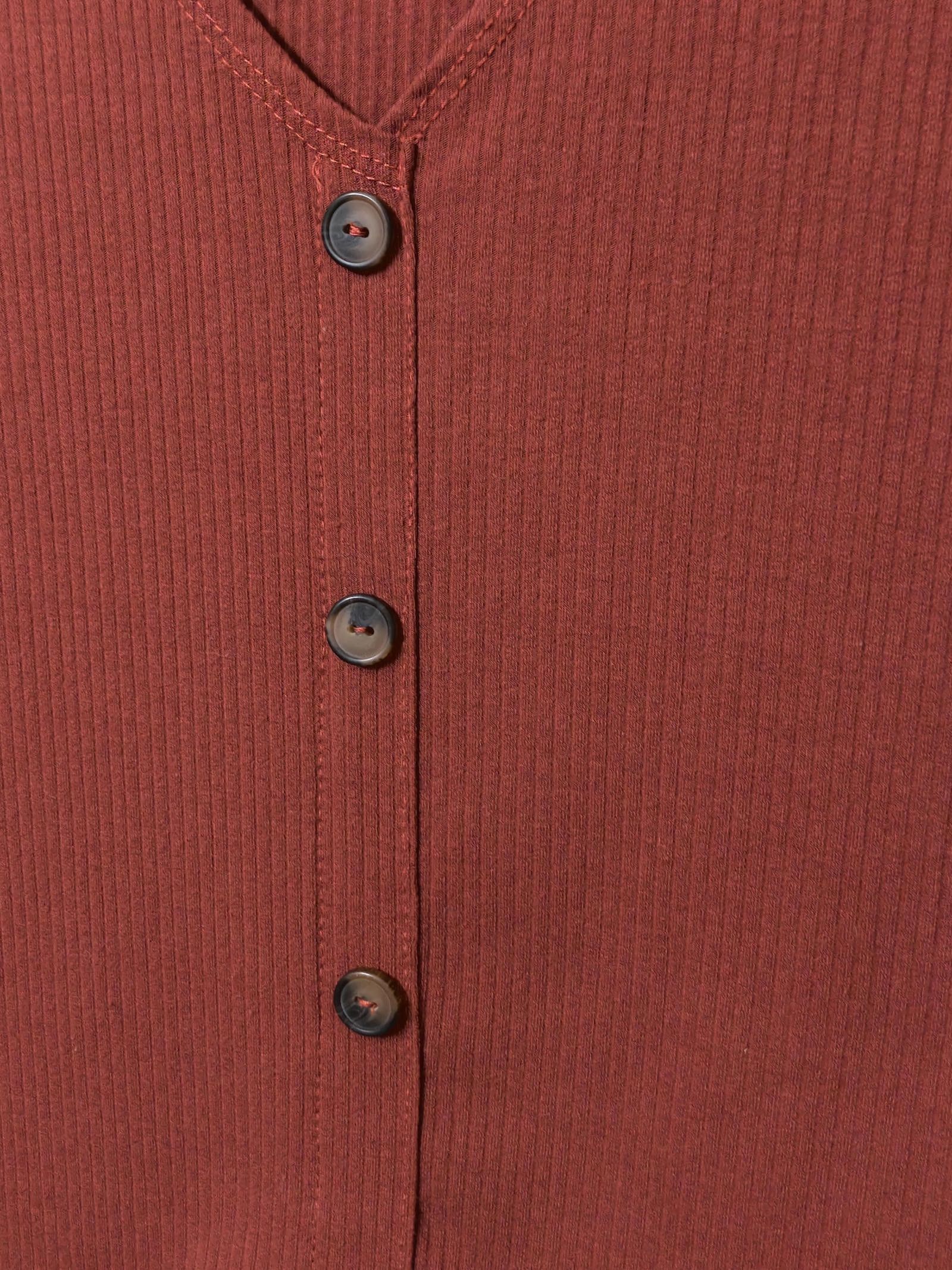 Designer Caution to the Wind Ribbed Button-Up Top Size XS / US 0-2 / IT 36-38 - 4 Thumbnail