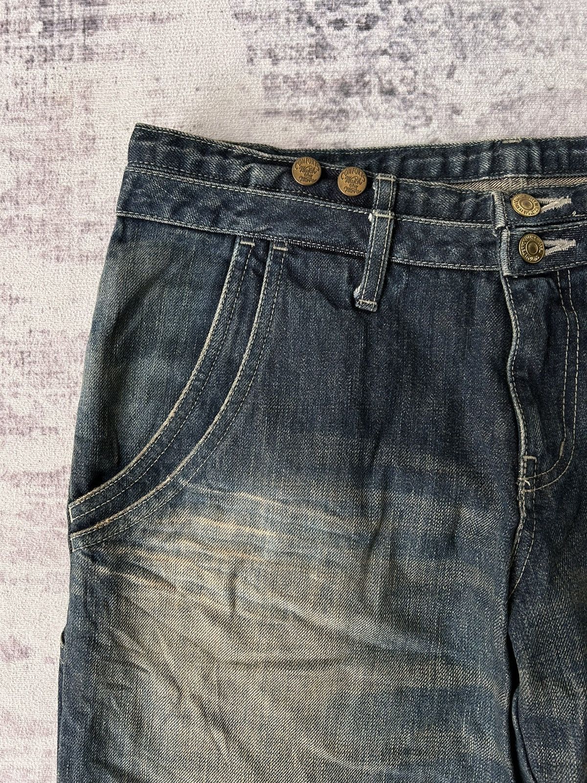PPFM PPFM Carpenter Solid Washed Denim Pants Size US 32 / EU 48 - 6 Thumbnail