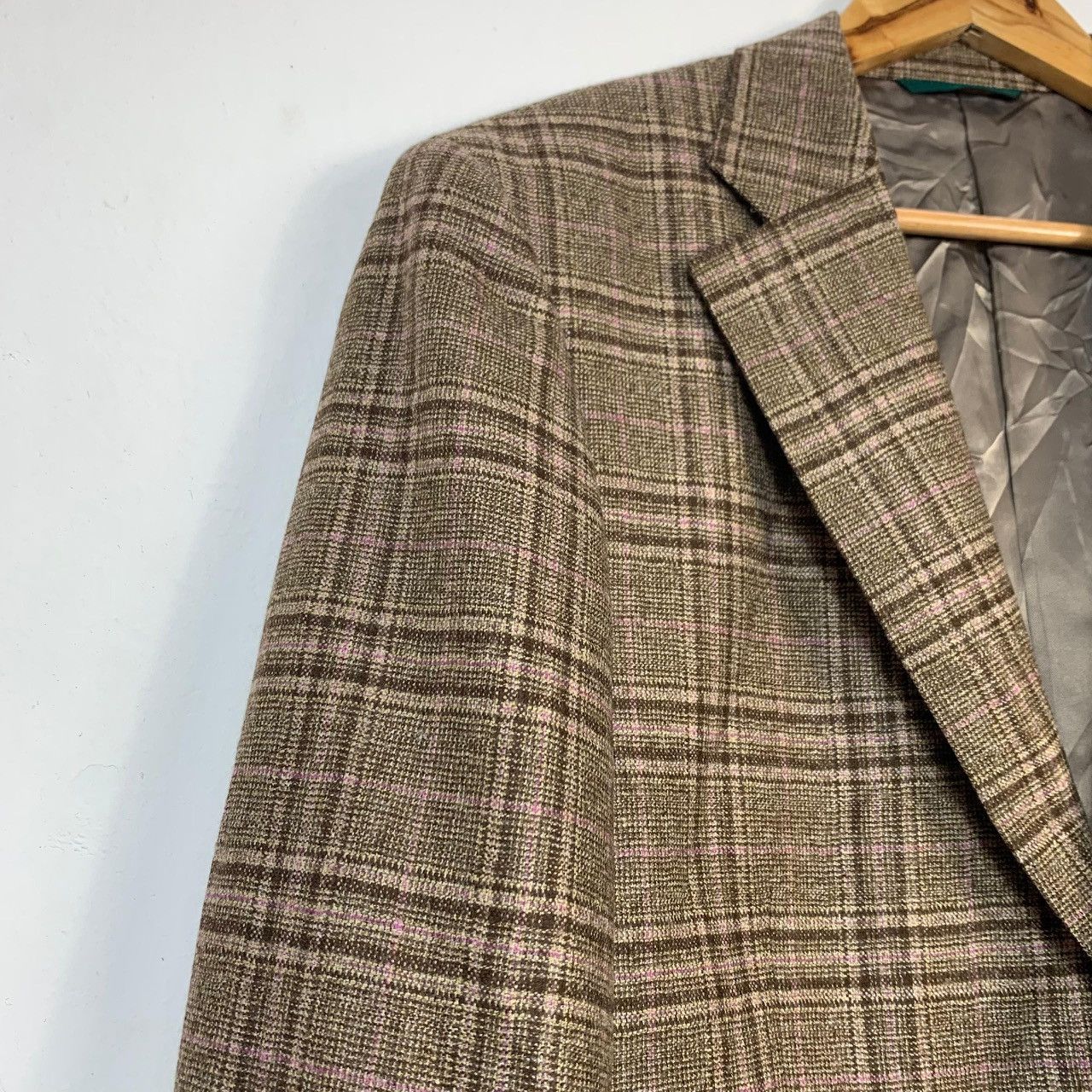 Loro Piana Hickey Freeman x Loro Piana Zelander Dream Wool Plaid Blazer Size 38R - 10 Thumbnail