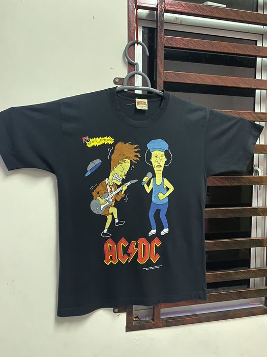 Band Tees Vintage Bootleg AC/DC X Beavis and Butt-head Tshirt | Grailed
