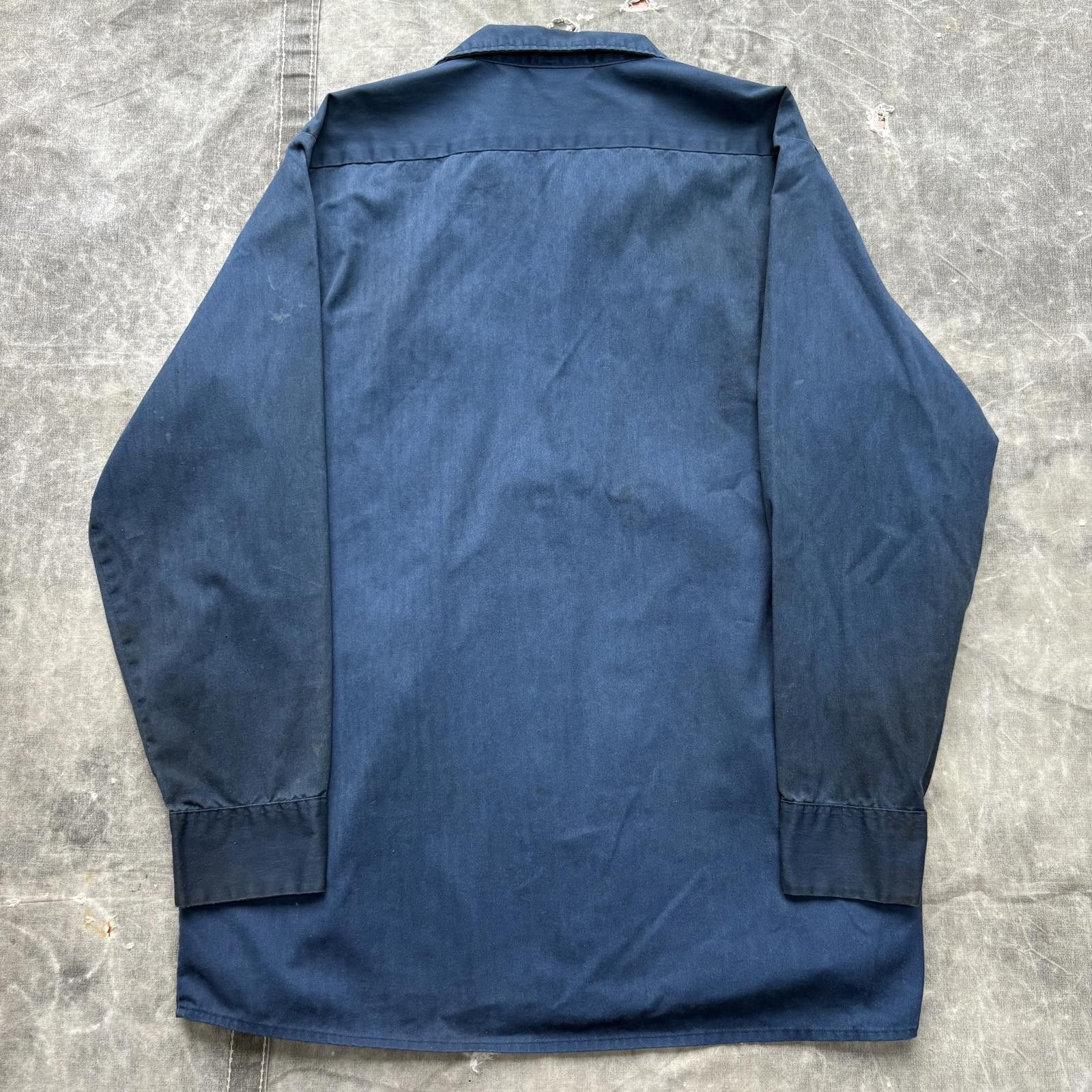 Dickies Vintage Y2K Dickies Distressed Work Mechanic Button Up Shirt Size US XL / EU 56 / 4 - 4 Thumbnail