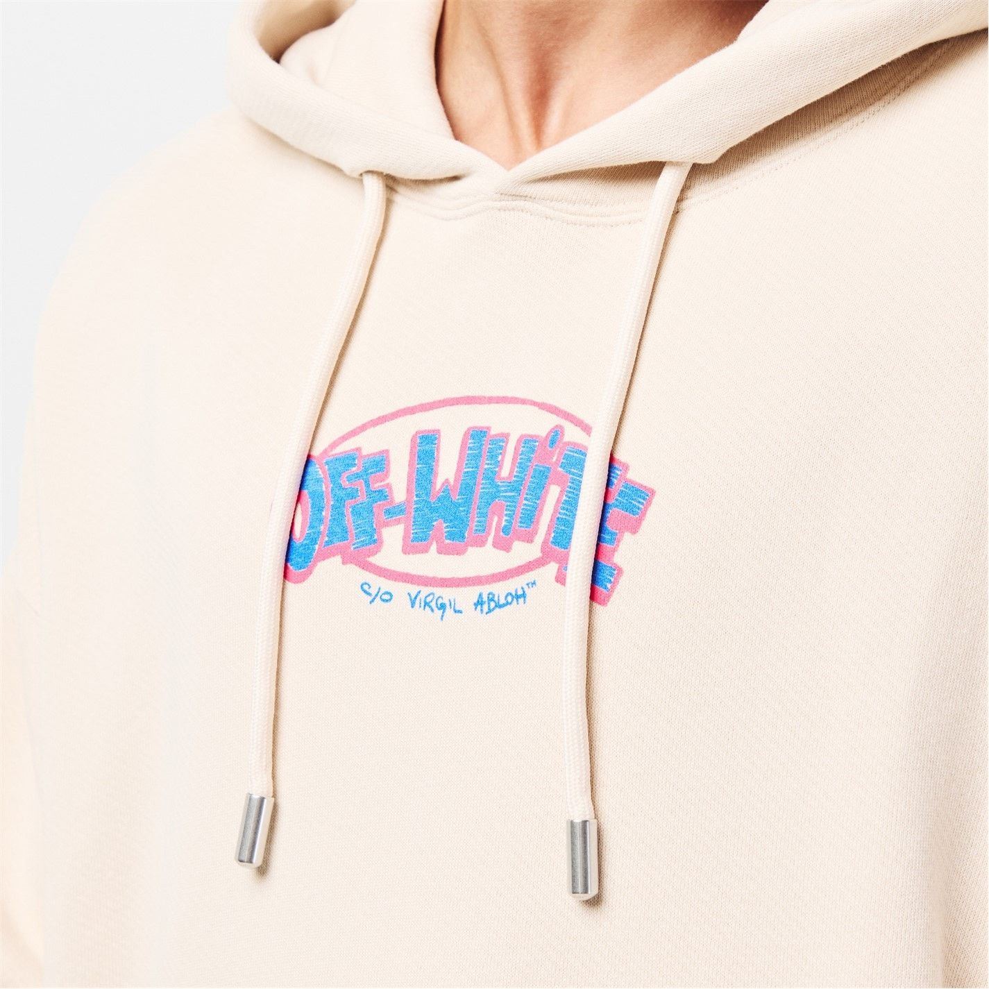 Off-White o1g2r1mq0226 Sketch Fleece Relaxed Fit Hoodie In Beige Size US XS / EU 42 / 0 - 5 Thumbnail