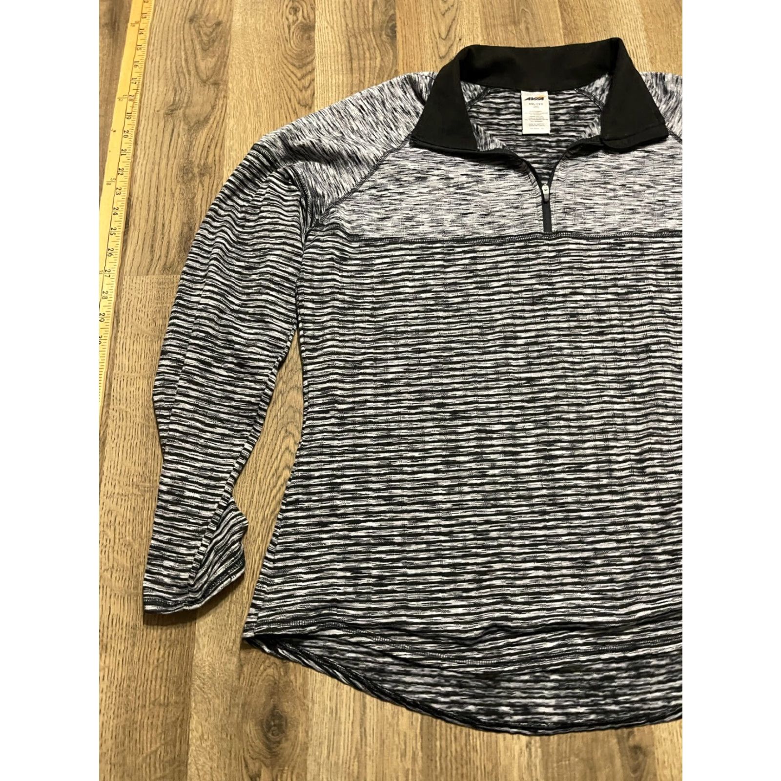 Avia Avia Shirt Women's 2XL Gray Black 1/4 Zip Long Sleeve Colared Size XXL / US 16-18 / IT 52-54 - 3 Thumbnail