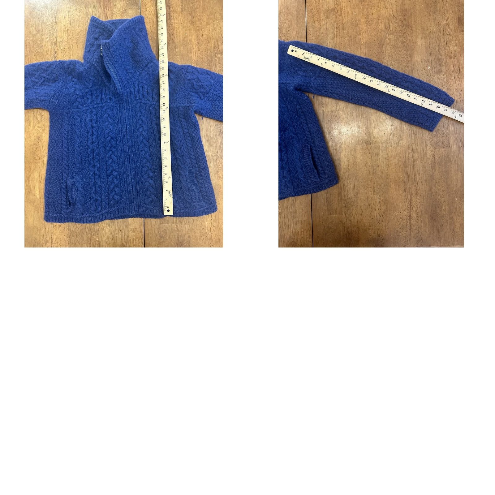 Vintage Aran Mor Women’s Merino Wool Zip Up Cardigan Sweater Jacket Fisherman Large Size L / US 10 / IT 46 - 8 Thumbnail