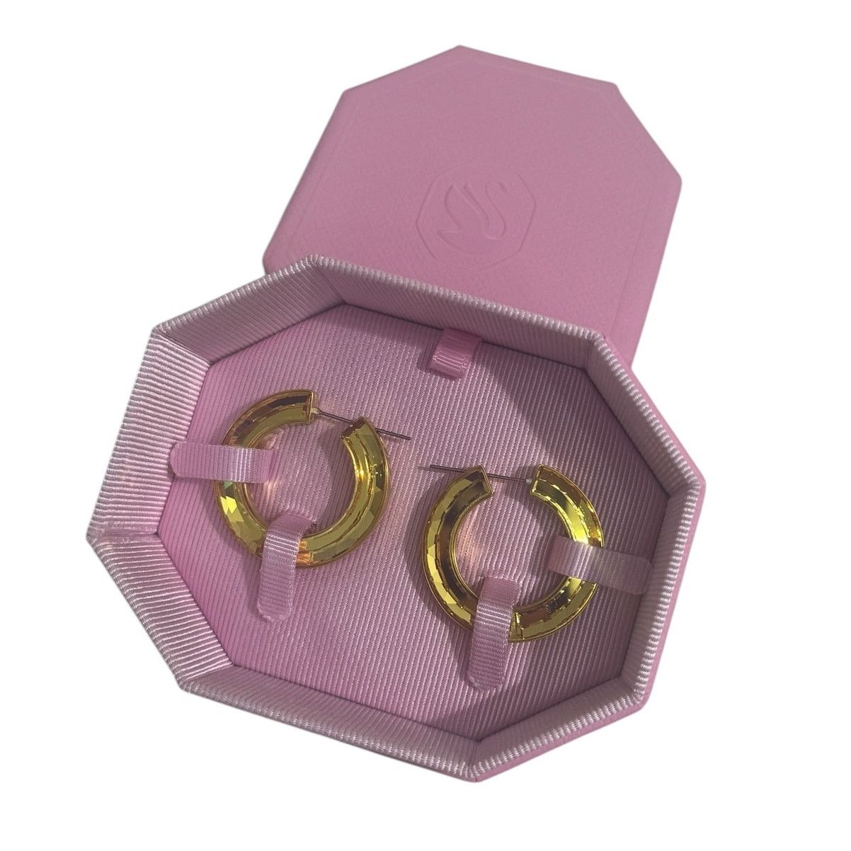 Swarovski Swarovski Women's Hoop Earrings Lucent Yellow Gold Aluminum Size ONE SIZE - 5 Thumbnail