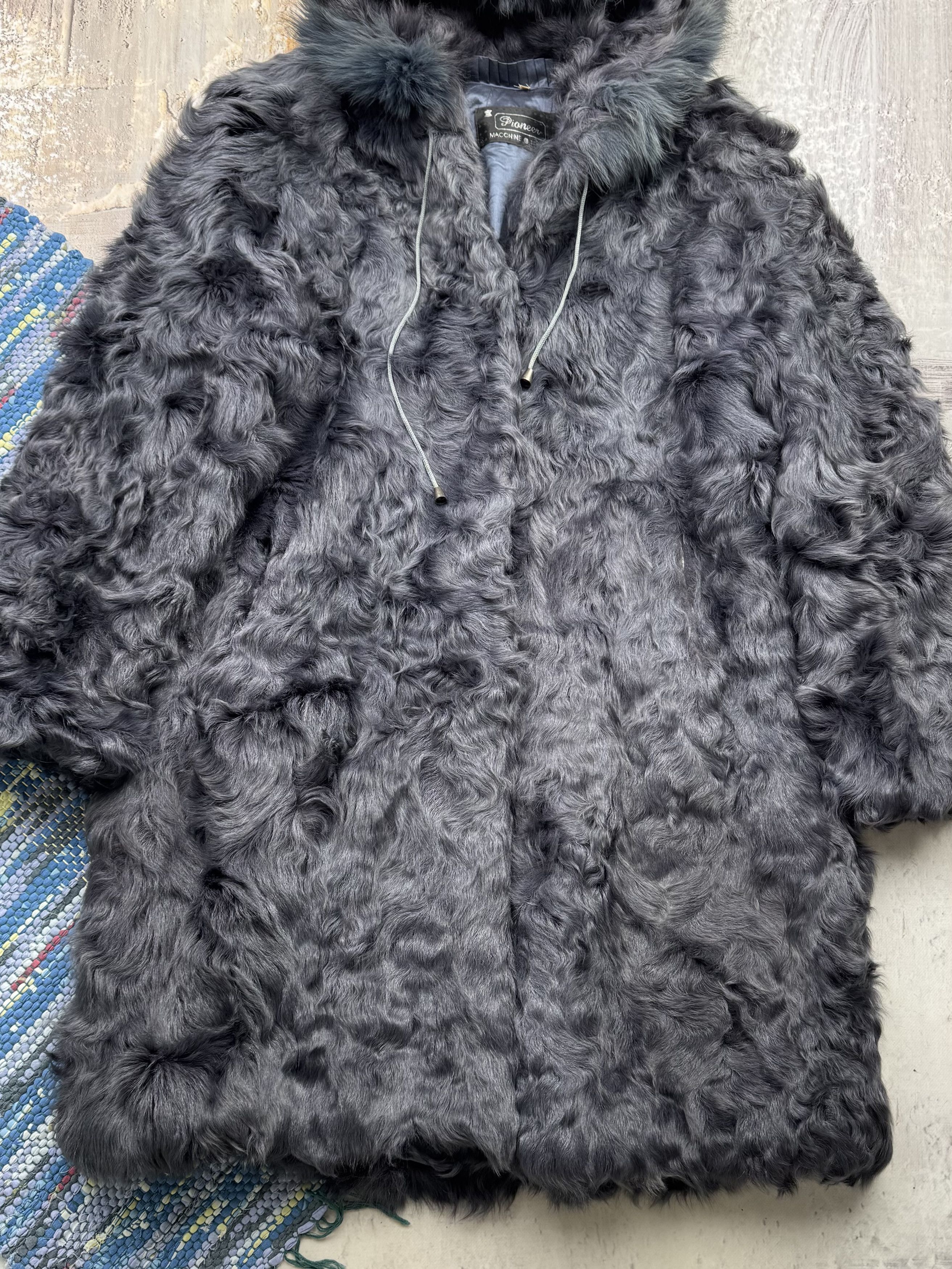 Vintage Real Fur Hooded Coat A723D15