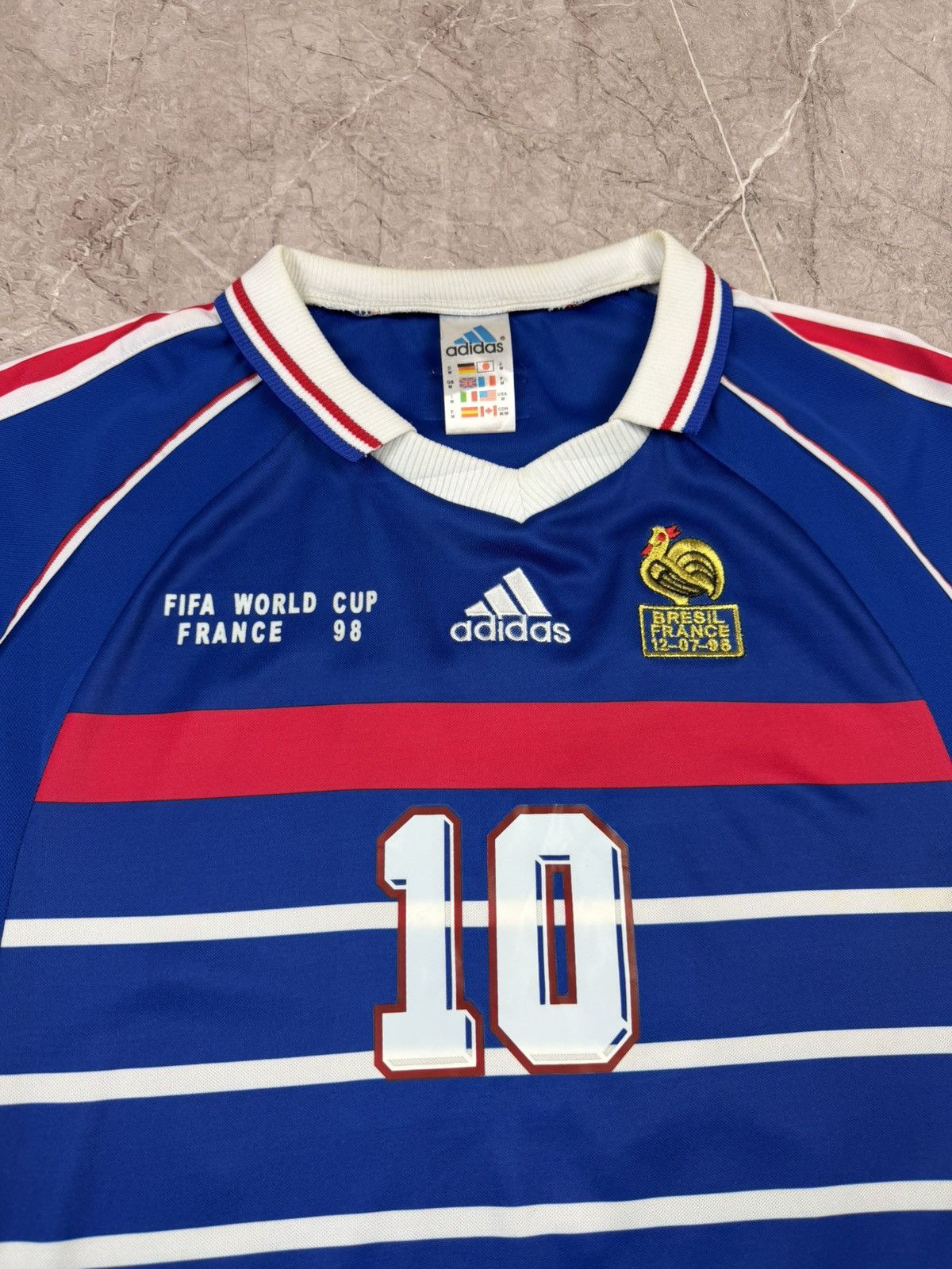 Adidas Vintage 1998 france fifa world cup adidas Zidane jersey Size US M / EU 48-50 / 2 - 3 Thumbnail