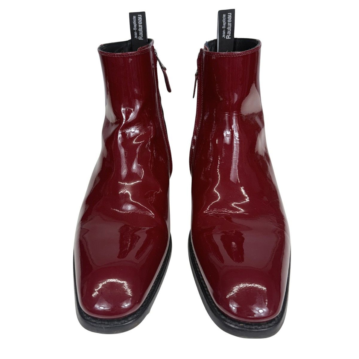 Jean Baptiste Rautureau Jean-Baptiste Rautureau Burgundy Patent Leather Boots Size US 10 / EU 43 - 4 Thumbnail