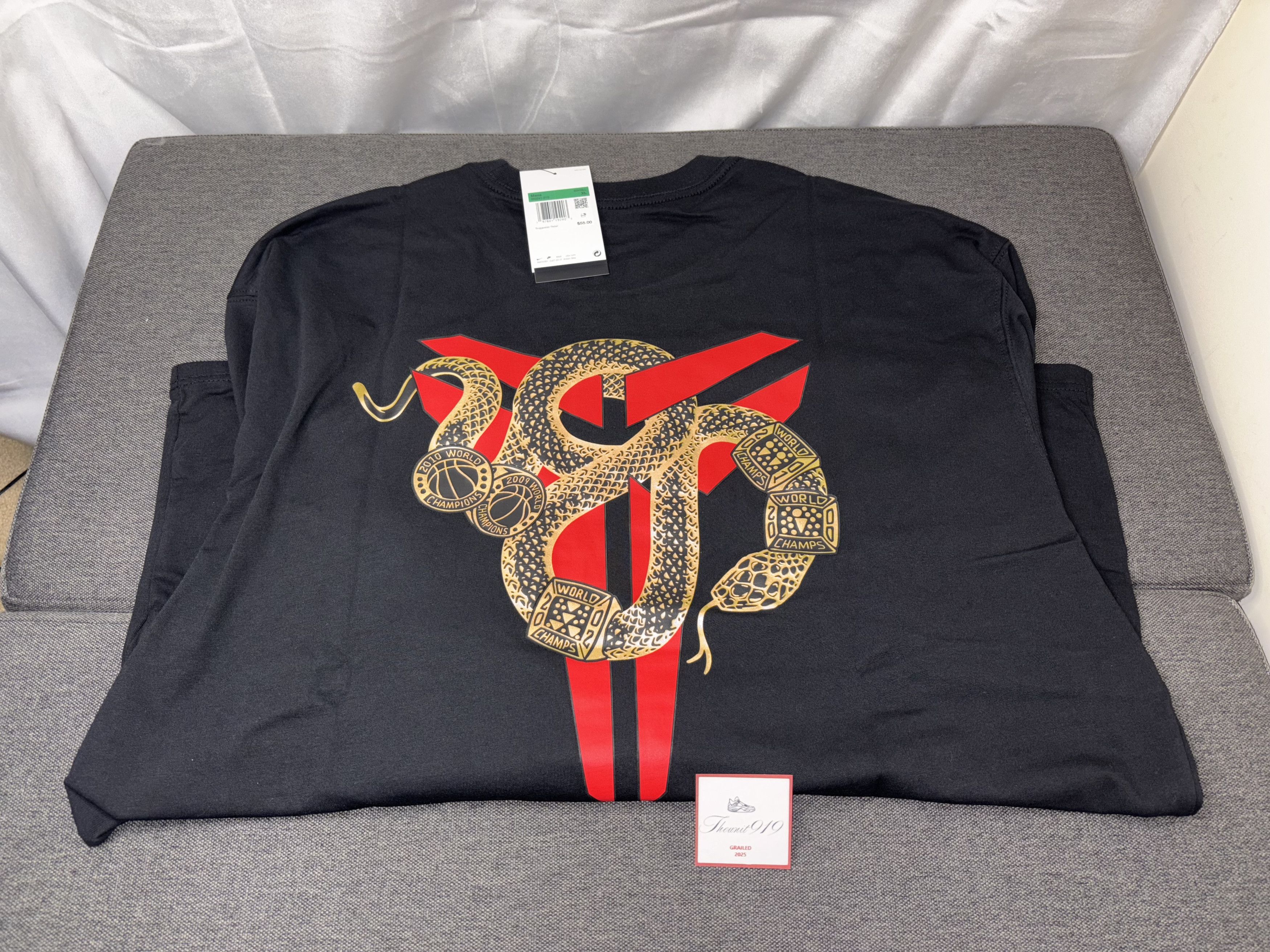 Nike Nike Kobe Year Of The Mamba Max90 Long Sleeve Tee L Black Size US XL / EU 56 / 4 - 1 Thumbnail