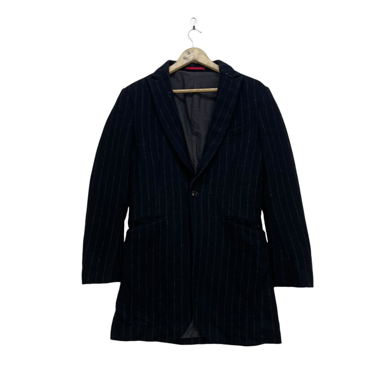 Issey Miyake × Japanese Brand × Zucca Hiromichi Nakang Stripe Eye Button Jacket Size US M / EU 48-50 / 2 - 2 Thumbnail