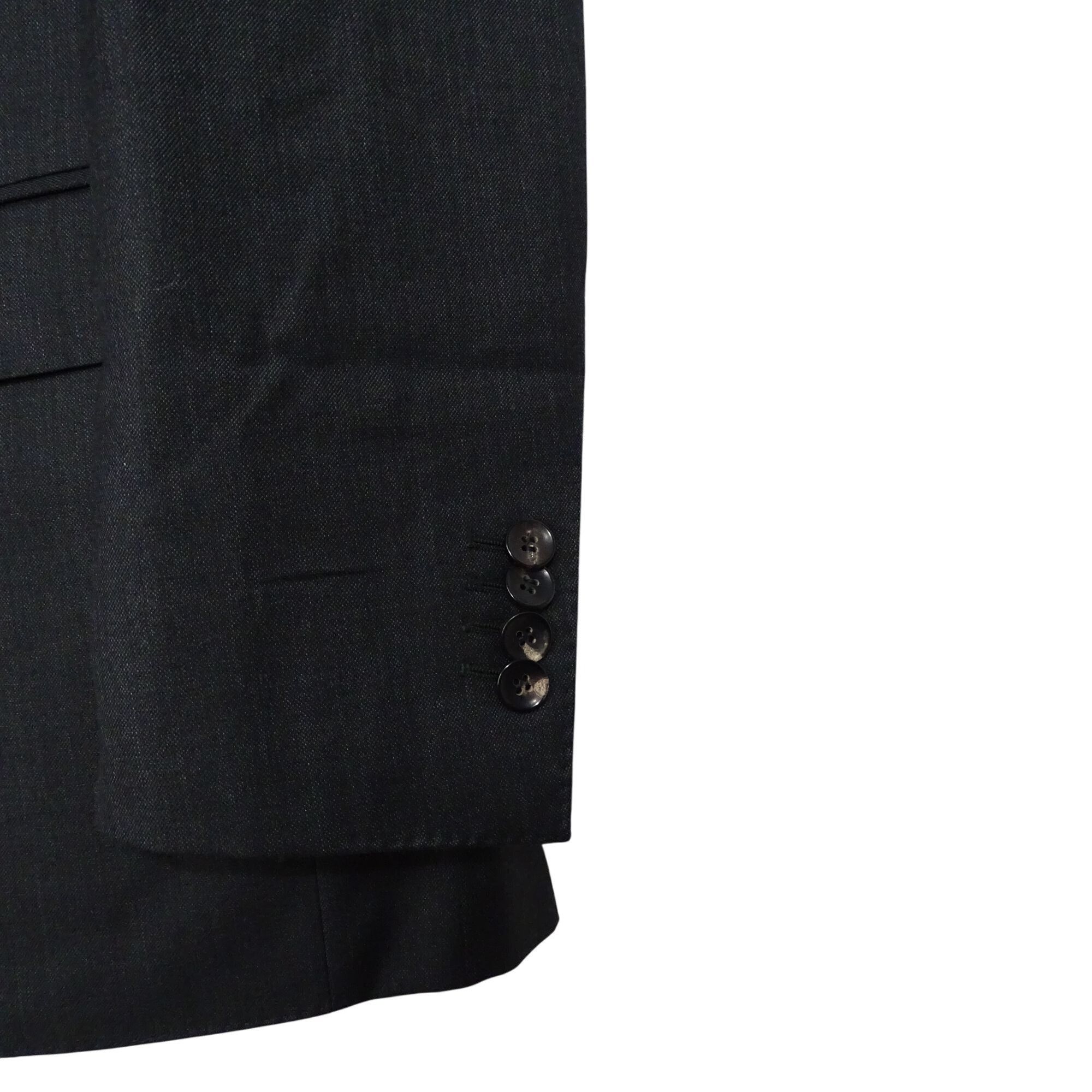 Suitsupply Suitsupply Zignone Napoli 2-Button Wool Suit Jacket Grey 46 Size 46R - 2 Thumbnail
