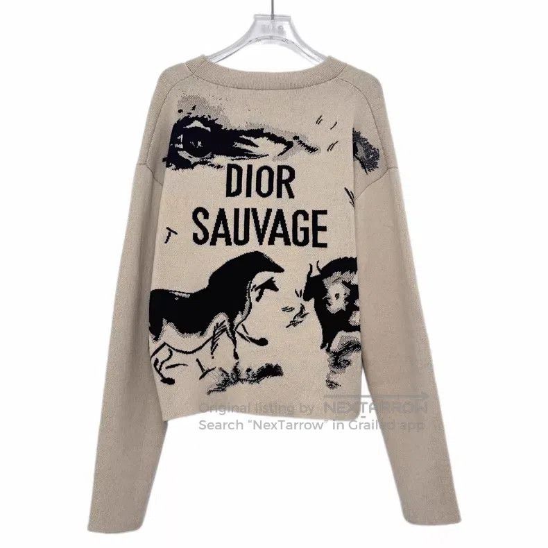 Dior Dior Animal Series Light Brown Back Printed Cashmere Round Size XS / US 0-2 / IT 36-38 - 2 Thumbnail