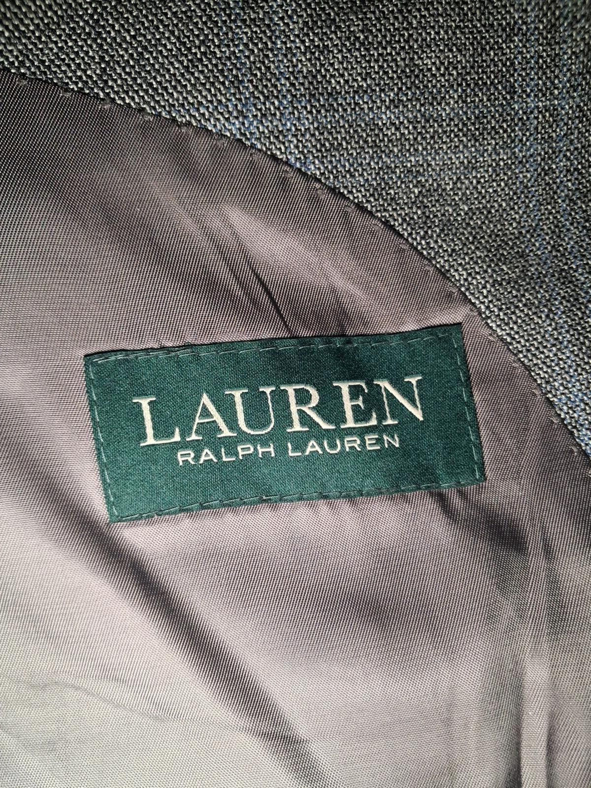 Polo Ralph Lauren Ralph Lauren Sport Coat Mens 40R Gray Plaid Sharkskin Silk Size 40R - 2 Thumbnail