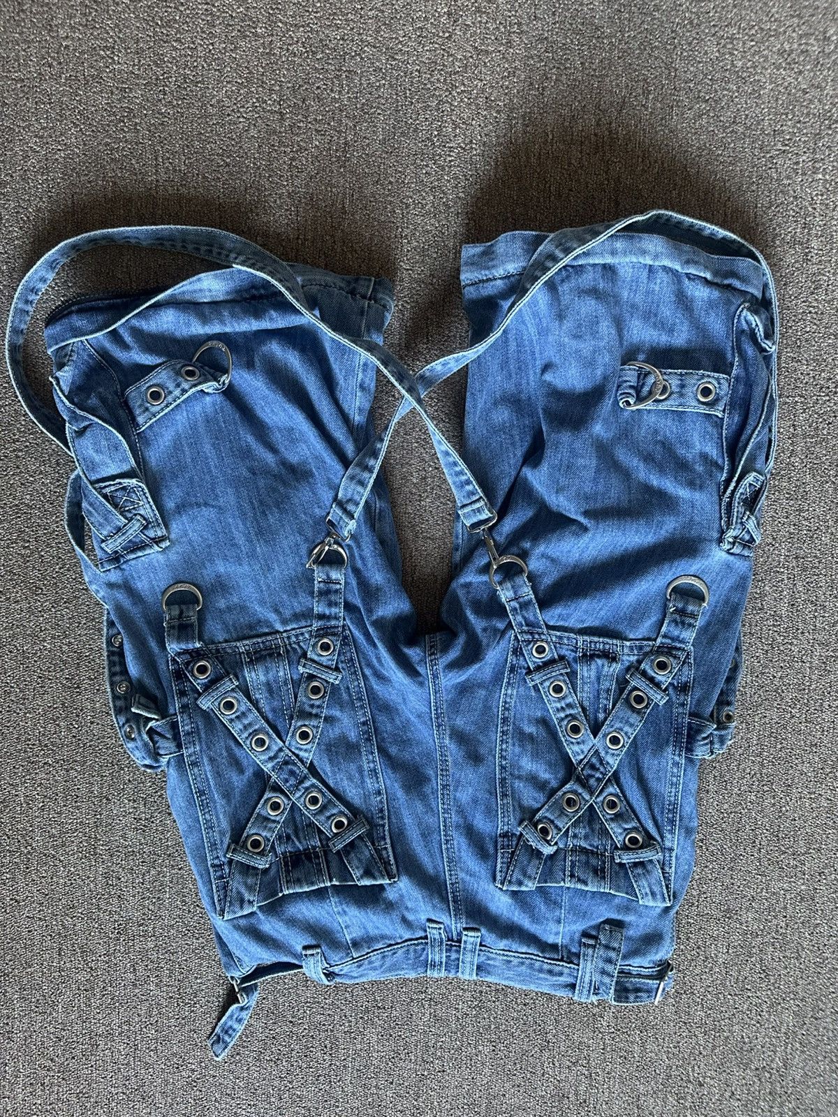 Tripp NYC Tripp NYC Denim X Strap Pants [Light Blue] XXS Size 26" / US 2 / IT 38 - 6 Thumbnail