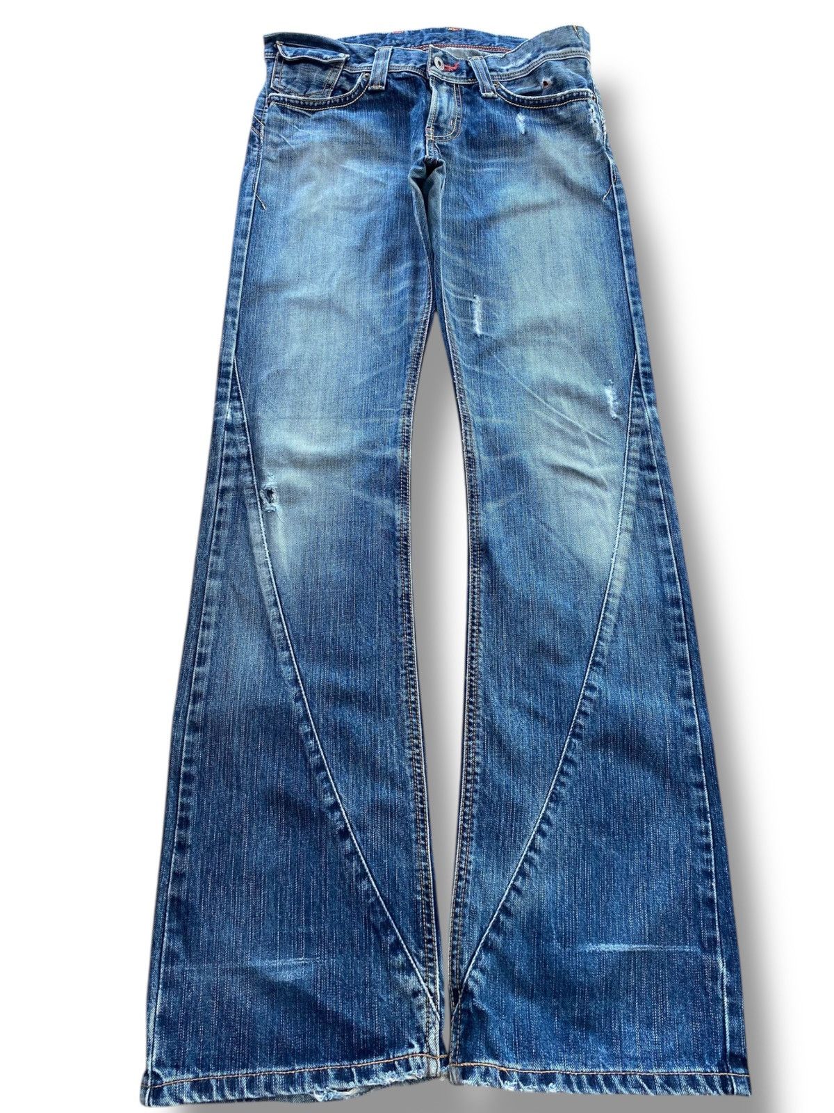 Edwin Edwin Light Blue Wash Style Straight Leg Jeans Size US 31 - 1 Thumbnail