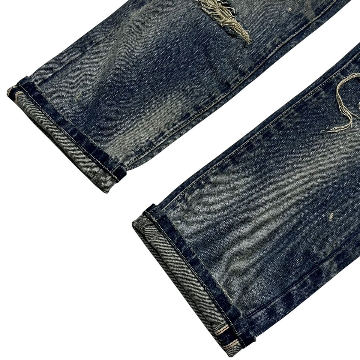 Neighborhood Neighborhood DP-Narrow Distressed Selvedge Denim Pants Size US 32 / EU 48 - 6 Thumbnail