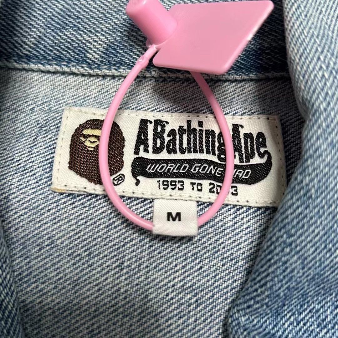 Bape SHARK DENIM JACKET Size US M / EU 48-50 / 2 - 4 Thumbnail