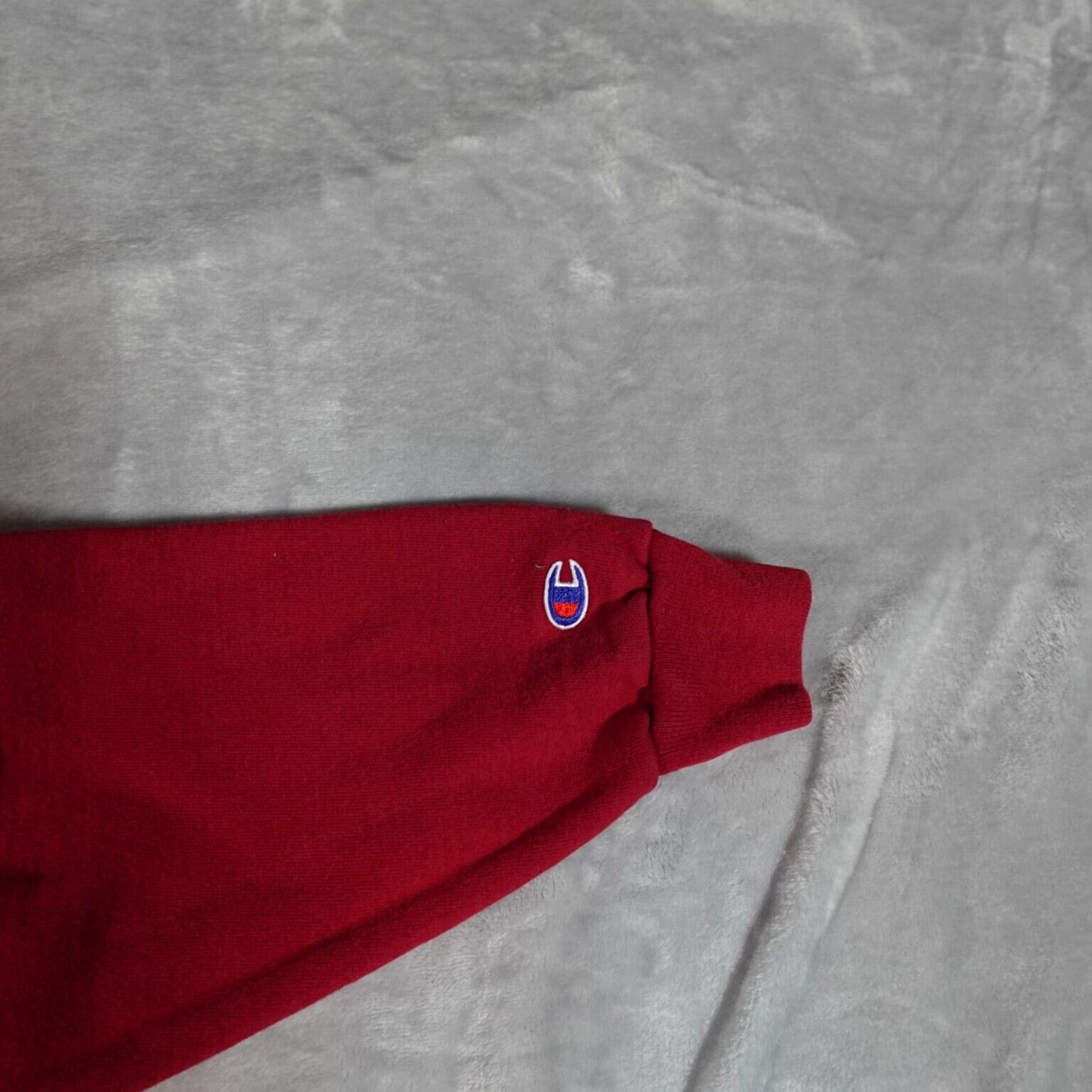 Champion VINTAGE Champion Script Fleece Sweatshirt Mens Large Red 90s Size US L / EU 52-54 / 3 - 4 Thumbnail