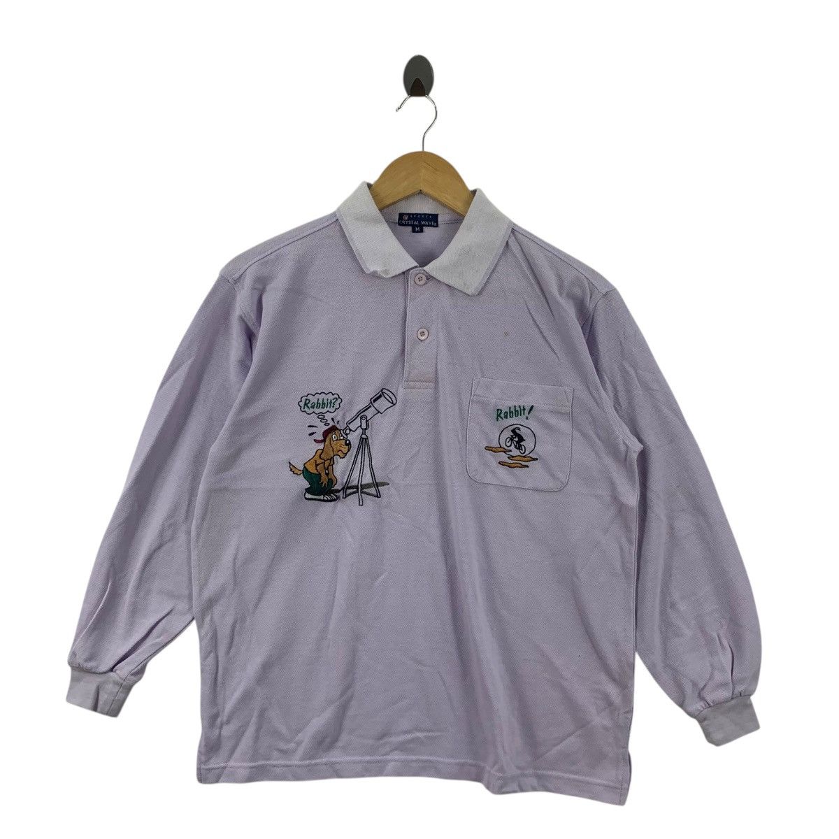 Vintage Vintage CRYSTAL WAVE SPORTS Cartoon Polo Tee Shirt Top Size M / US 6-8 / IT 42-44 - 3 Thumbnail