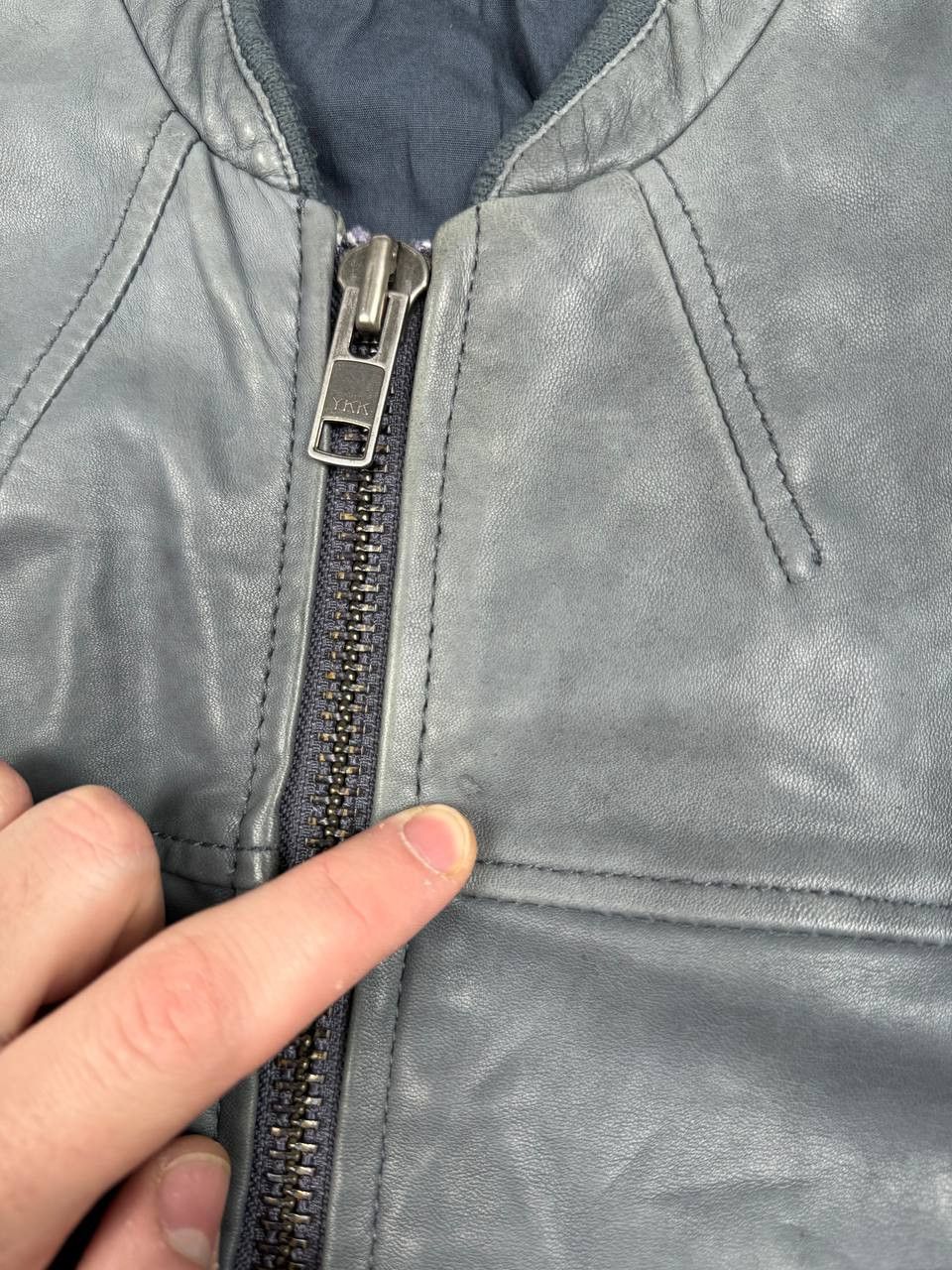 Allsaints Vintage Allsaints Leather Bomber Jacket Biker 00s Y2K Size US M / EU 48-50 / 2 - 24 Thumbnail