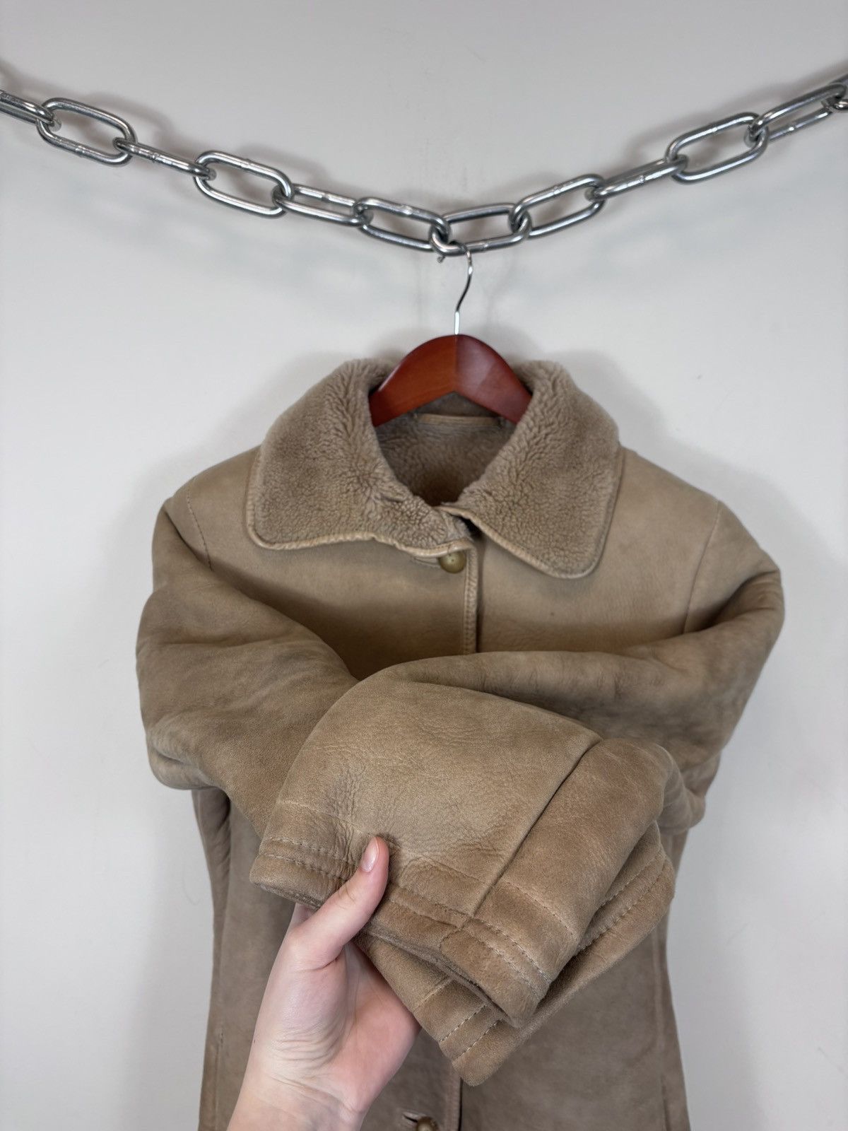 Sawyer of Napa Vintage Sawyer Of Napa Women’s Fur Shearling Sheepskin Coat Size L / US 10 / IT 46 - 9 Thumbnail