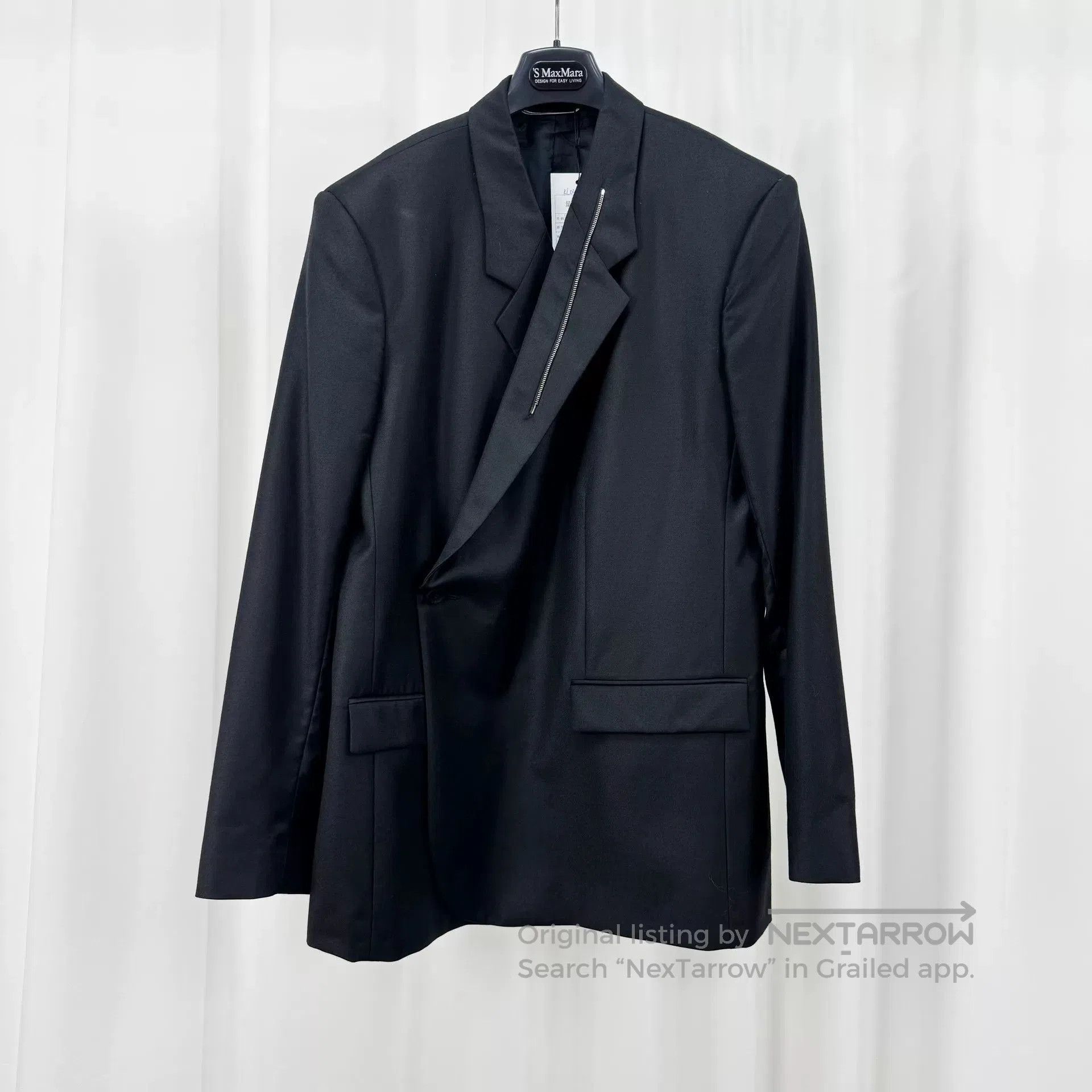 Dior Dior Black Wool Chain Blazer Coat. Size US XXL / EU 58 / 5 - 1 Thumbnail