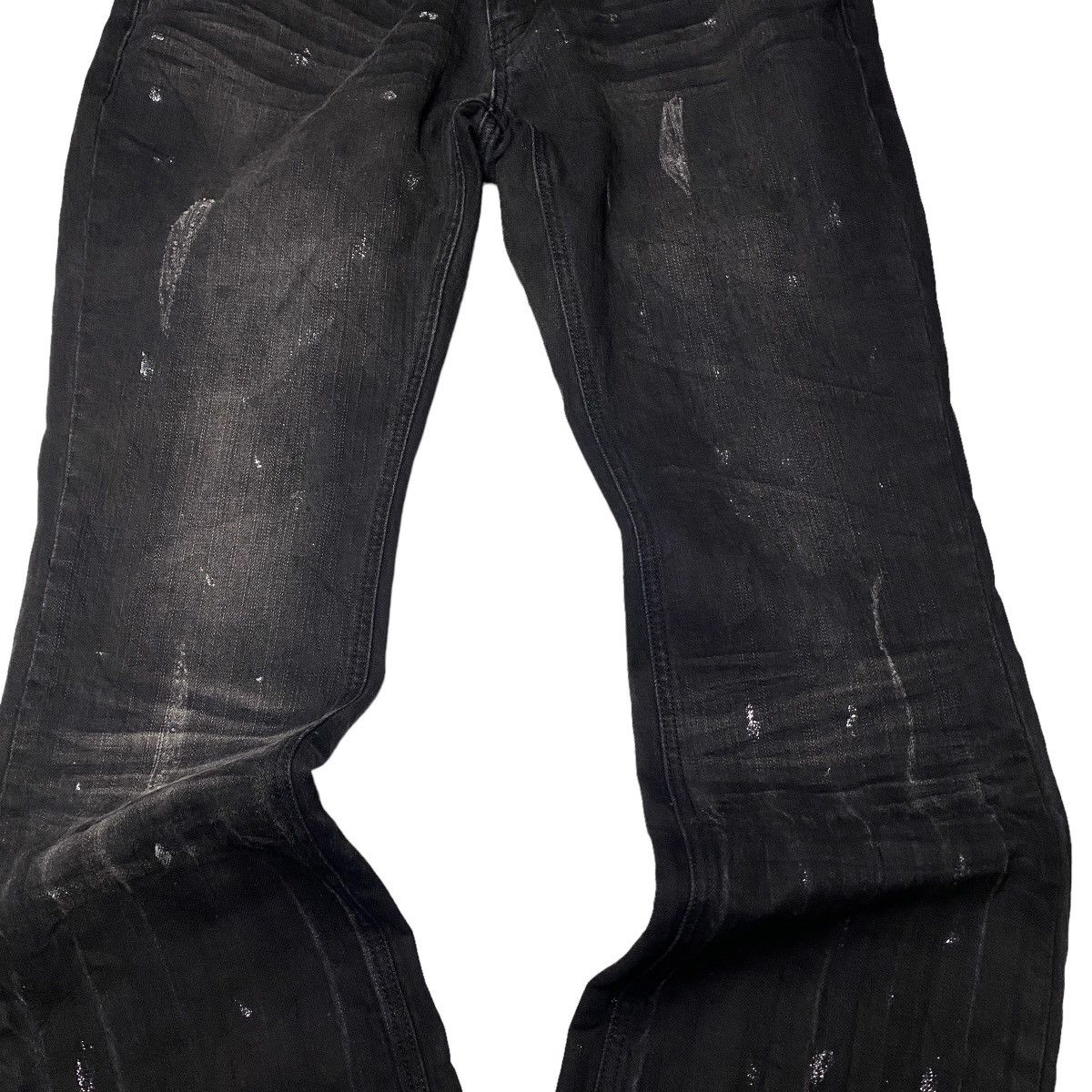 If Six Was Nine Japanese Flared Seawash Studded Glitter Jeans Size US 29 - 4 Thumbnail