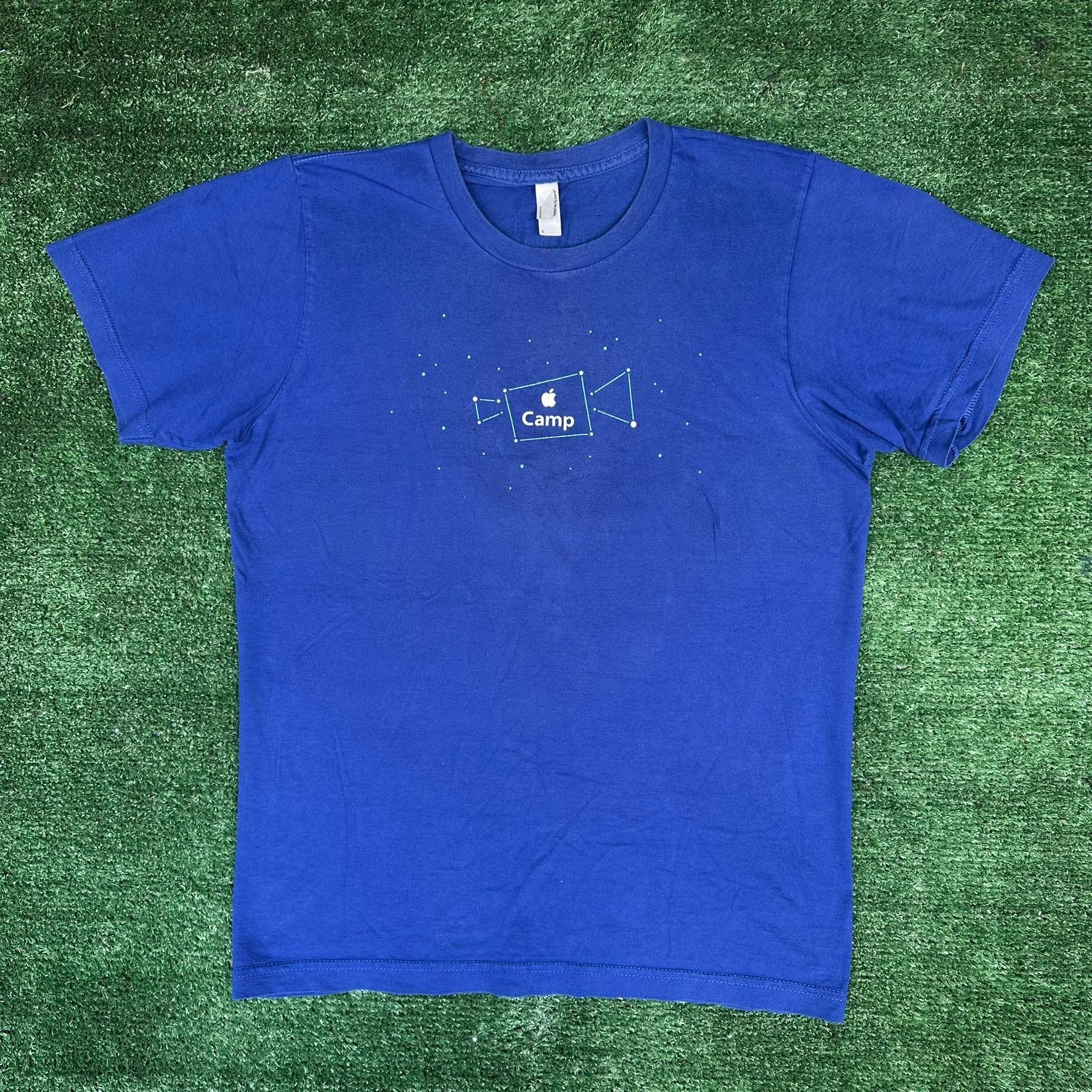 Apple Vintage Y2K Apple Camp Constellation T-Shirt Camera Blue S R Size US S / EU 44-46 / 1 - 1 Thumbnail
