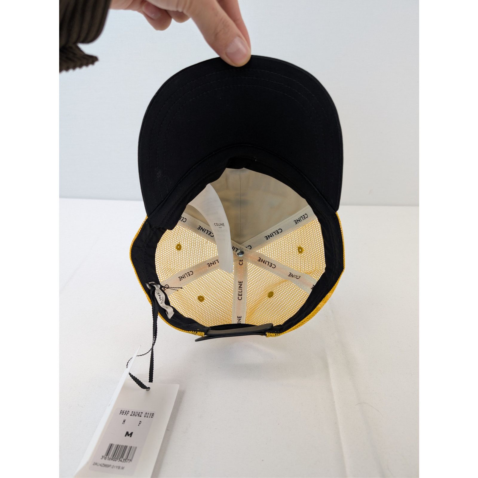 Celine o1rshd1 Size: M / mesh baseball Cap / Hat in Yellow/Beige Size ONE SIZE - 8 Thumbnail