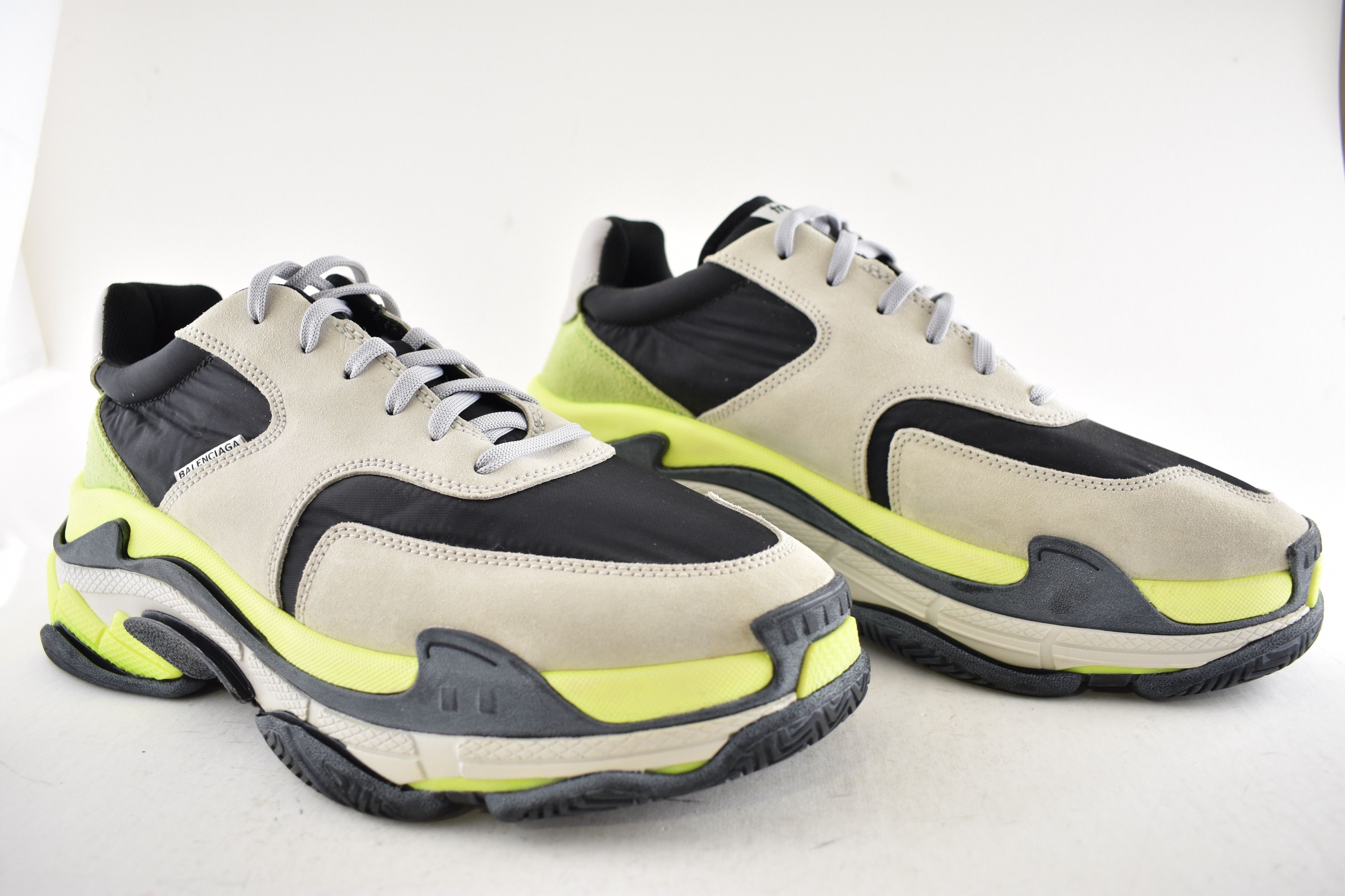 Balenciaga Balenciaga Triple S V2 Grey Jaune Trainer Sneaker 44 11 Size US 11 / EU 44 - 4 Thumbnail