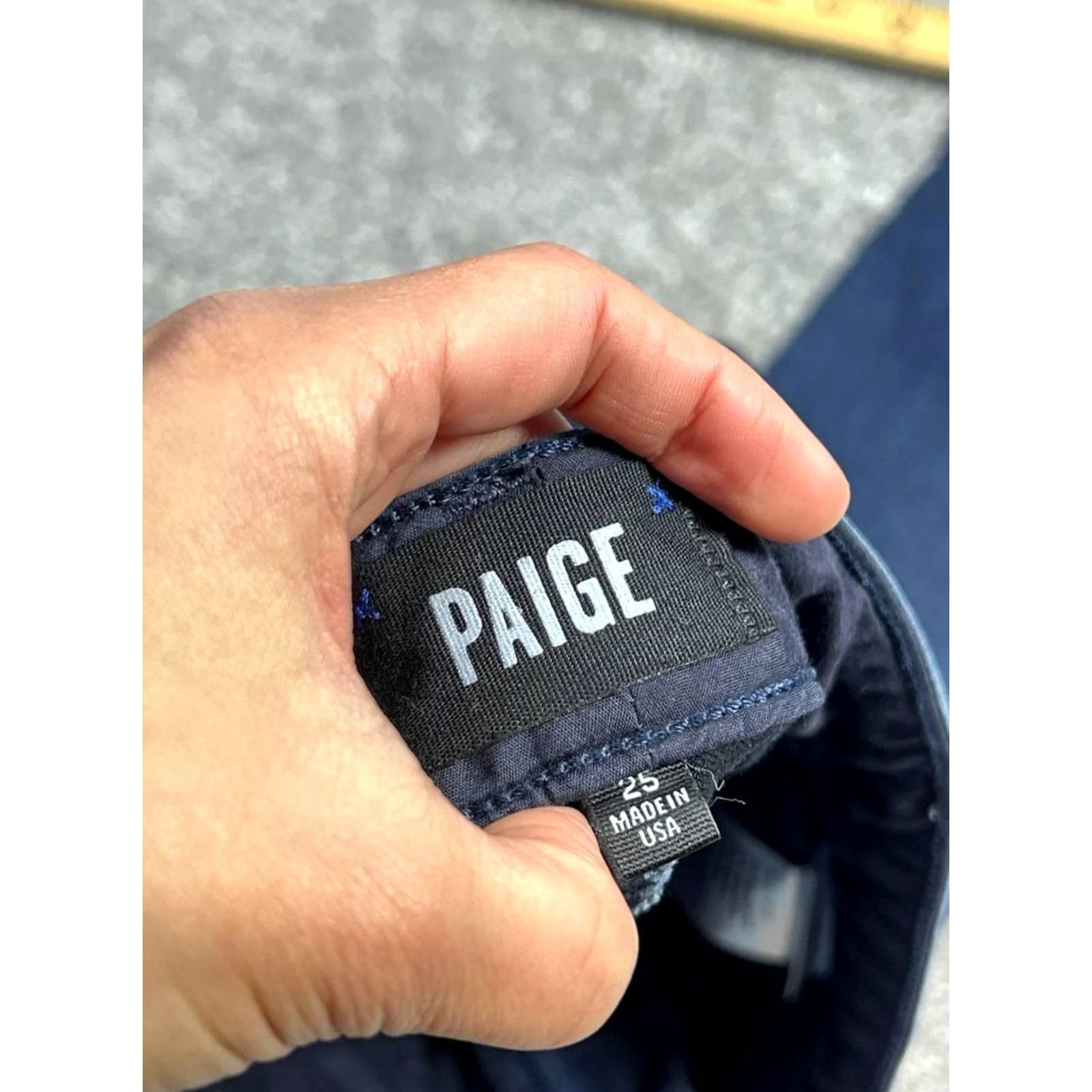 Paige Paige Edgemont Jeans Women's 25 Blue Denim Stretch Low Rise Skinny 26x30 Size 42" / US 20 - 7 Thumbnail