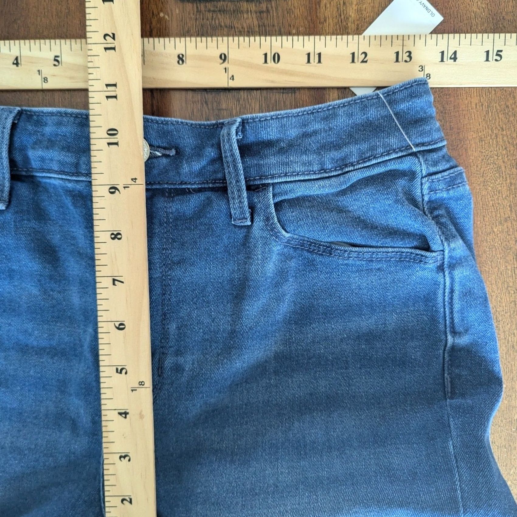 Old Navy Old Navy Wow Flare Jeans Blue Medium Wash Denim High Rise Womens 4 Tall Boho Jeans Size 27" / US 4 / IT 40 - 5 Thumbnail